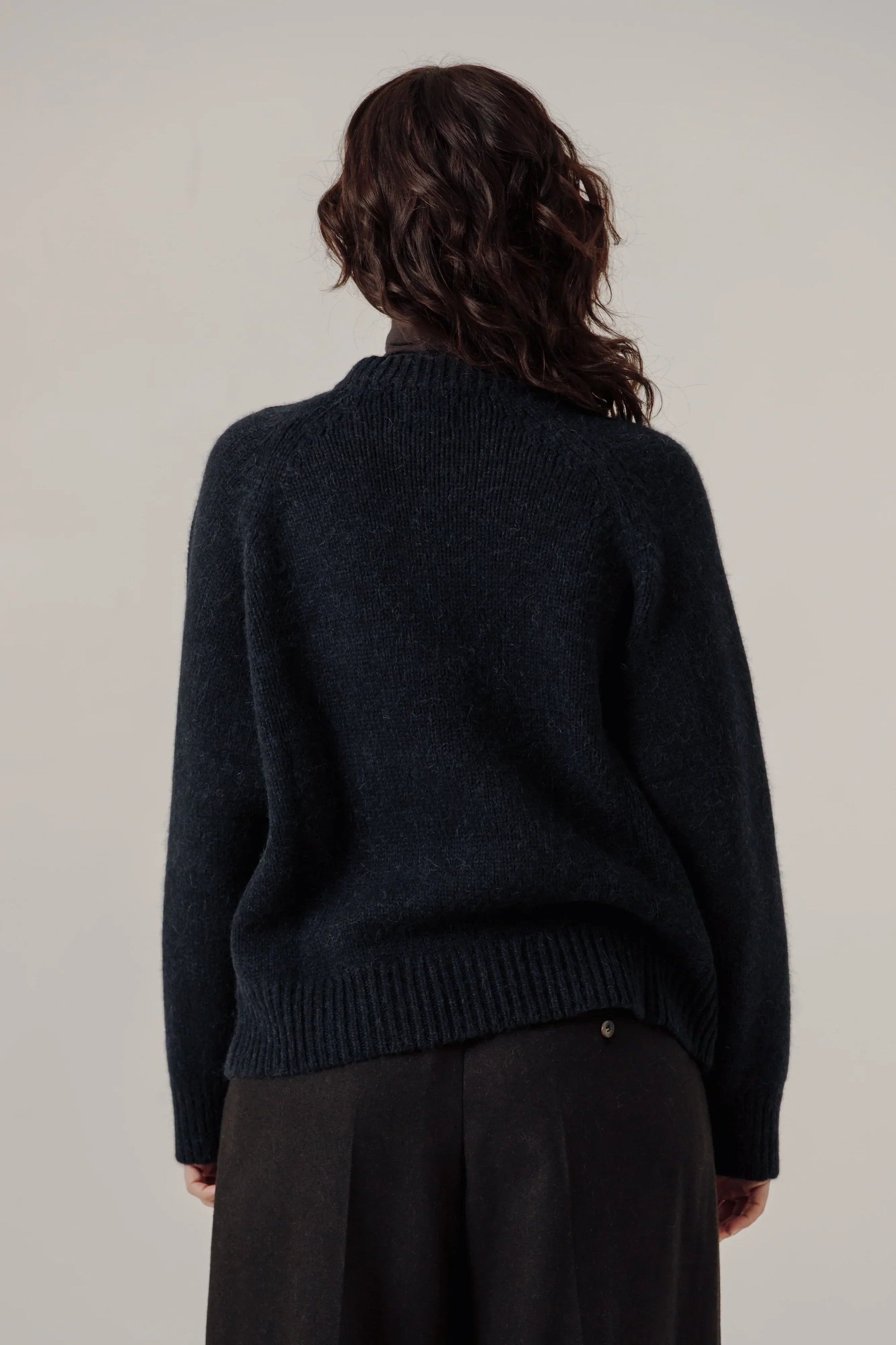 Bare Knitwear / Pop-Up / Classic Oversized Crewneck / Dark Navy