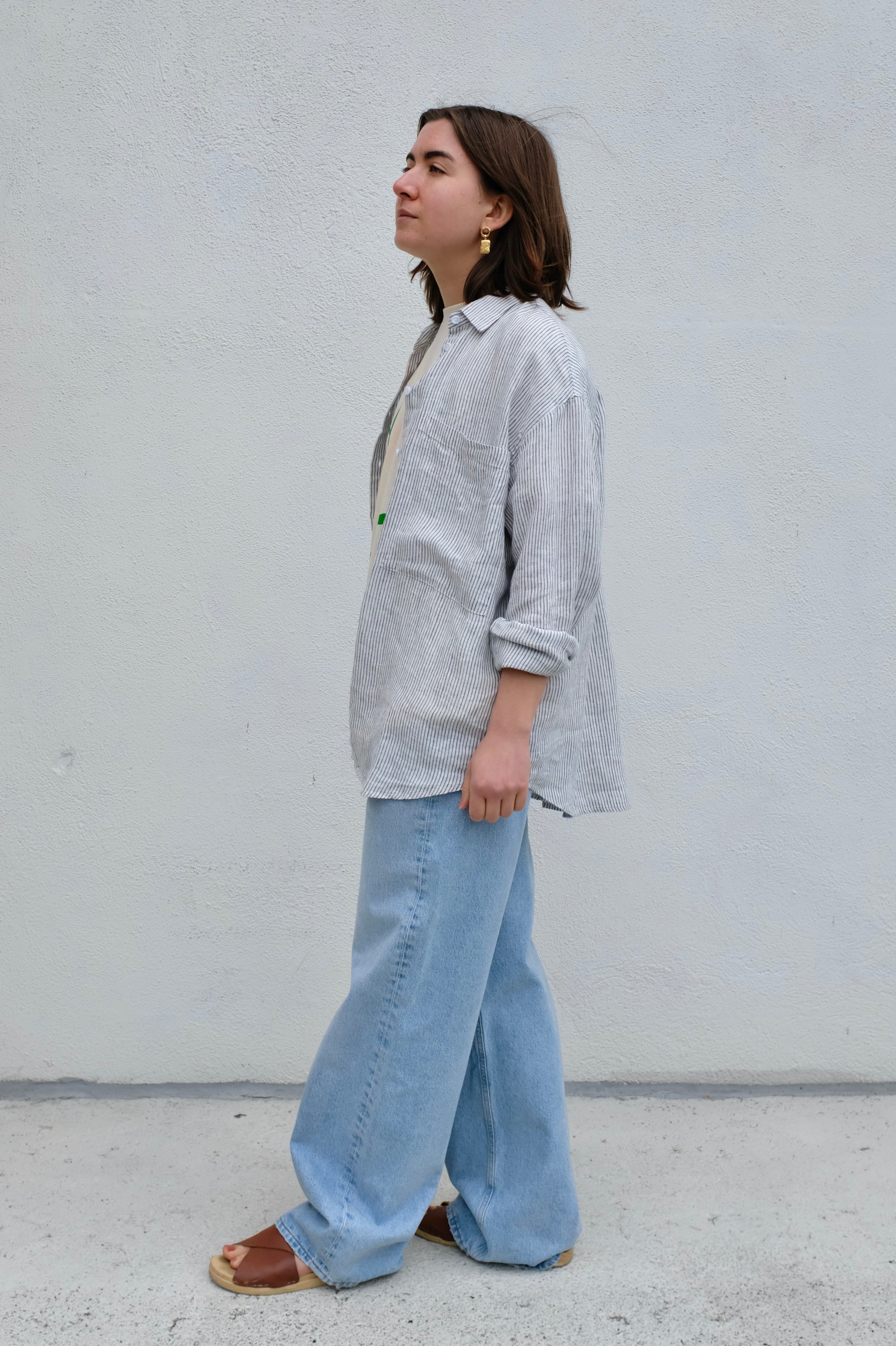 Left on Friday Getaway Button Down / Varsity Coconut