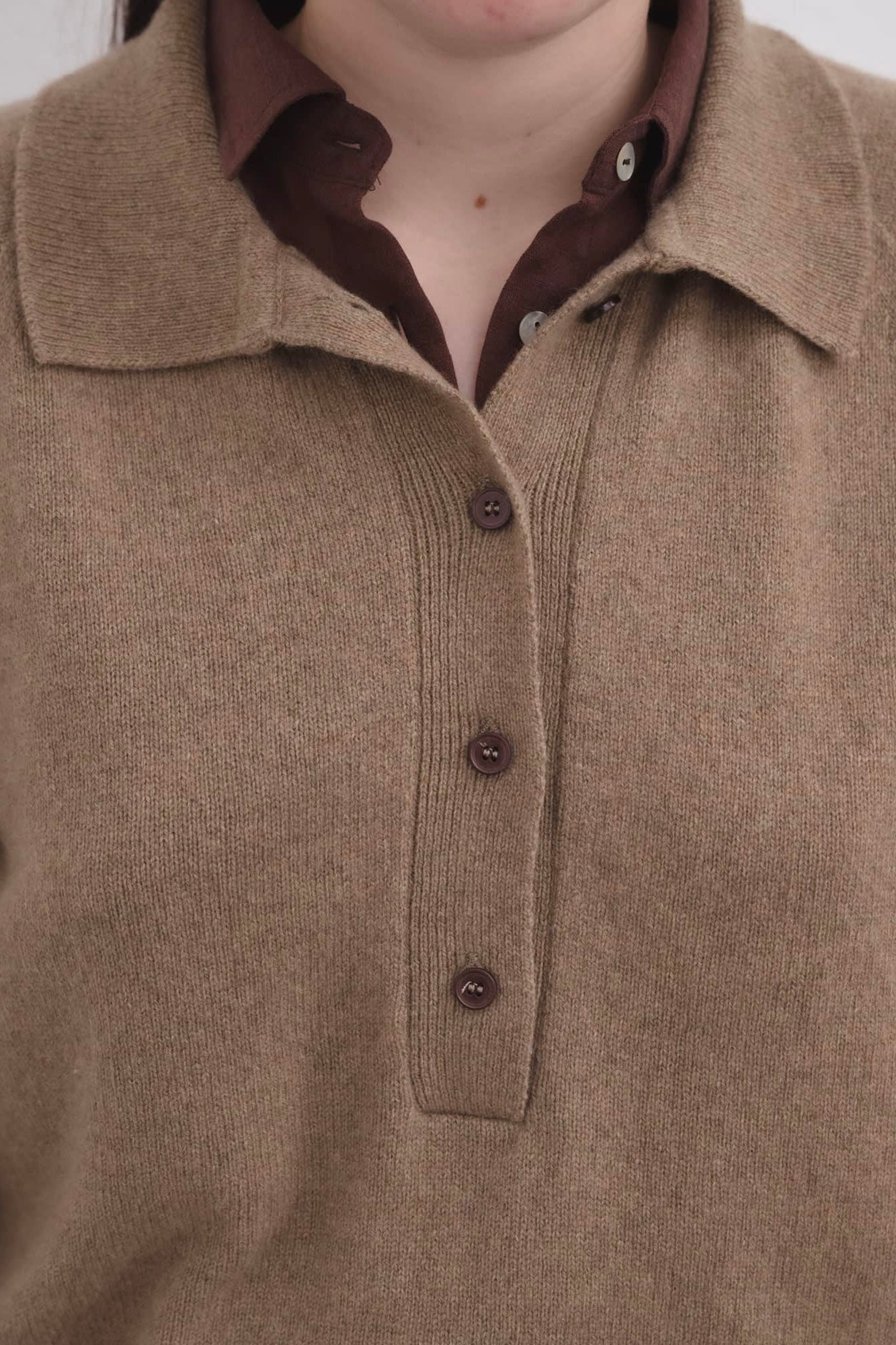 Baserange Soar Cashmere Polo / Rovere Brown