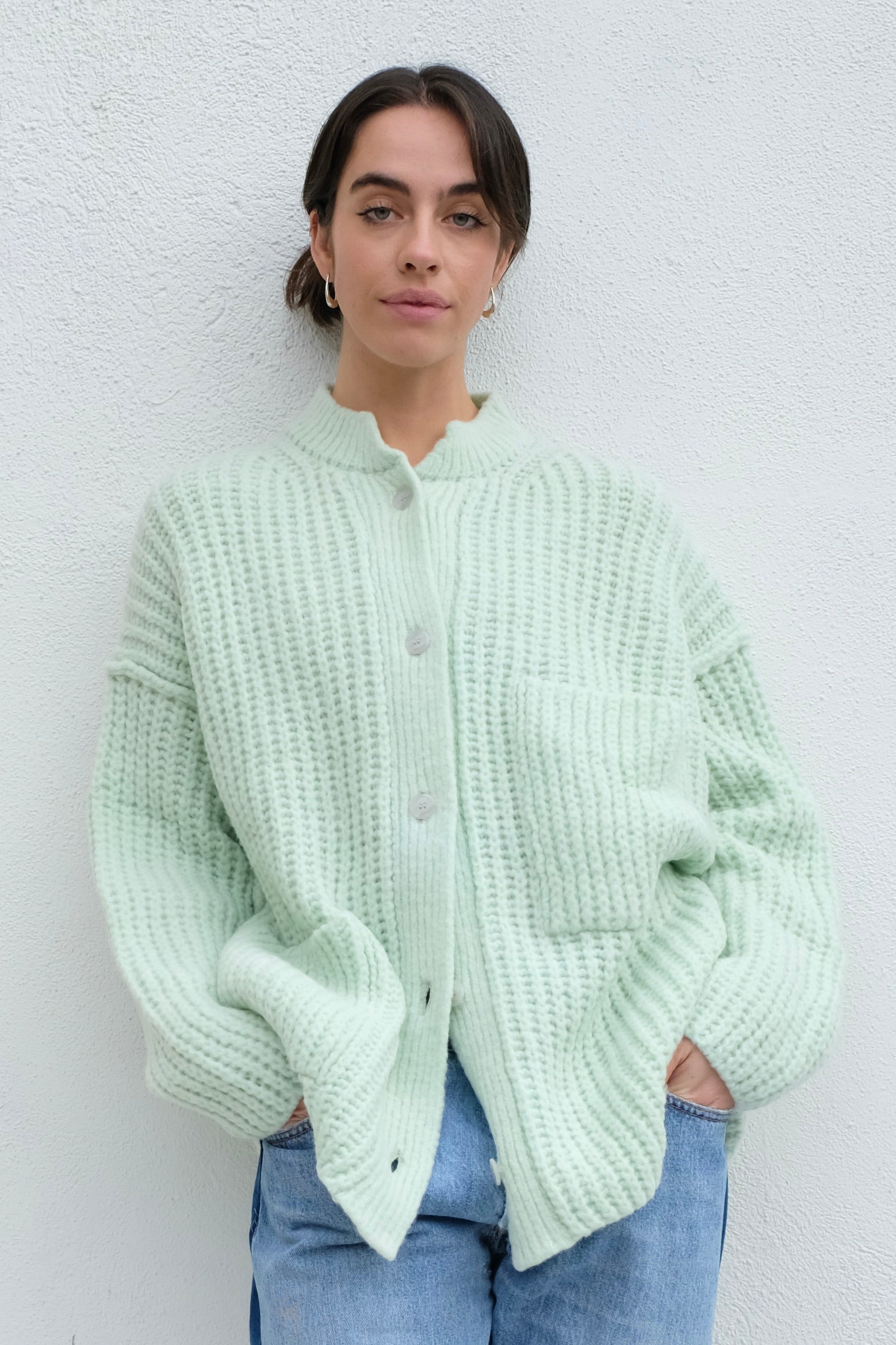 Rus Nui cardigan / Soft Green