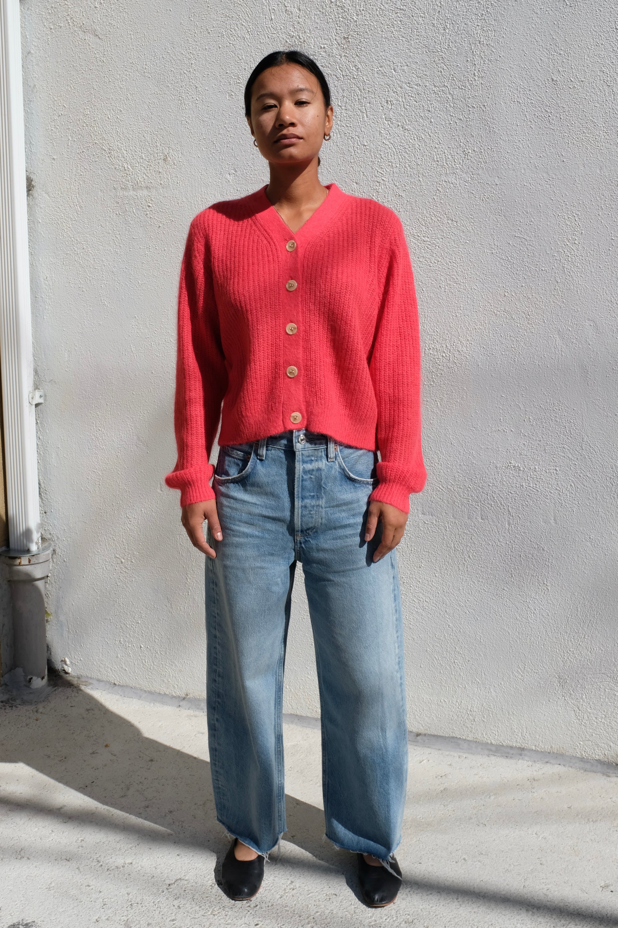 Hansel from Basel Nia Shrunken Cardigan / Red