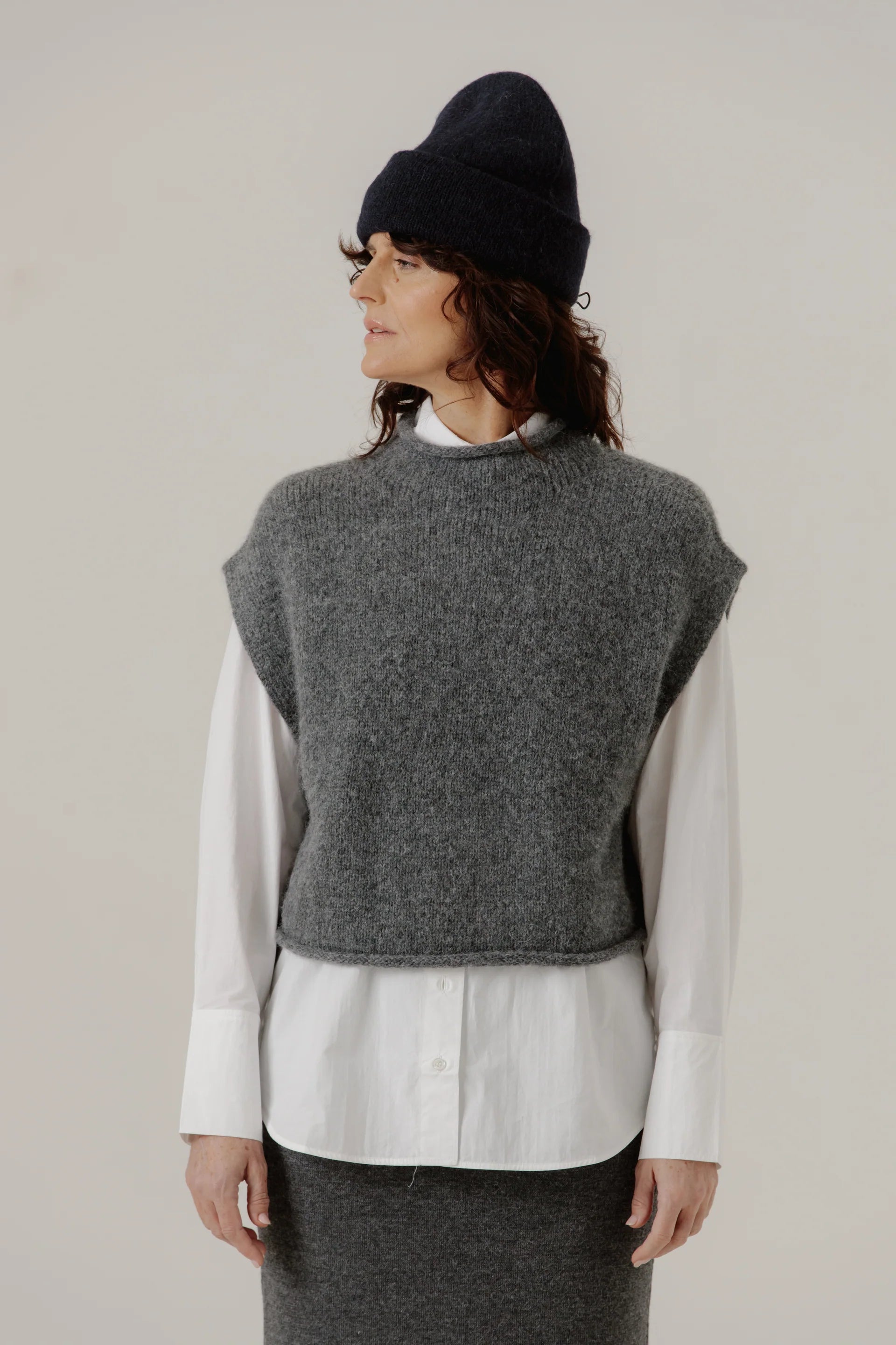 Bare Knitwear Baby Alpaca Andes Beanie / Dark Navy
