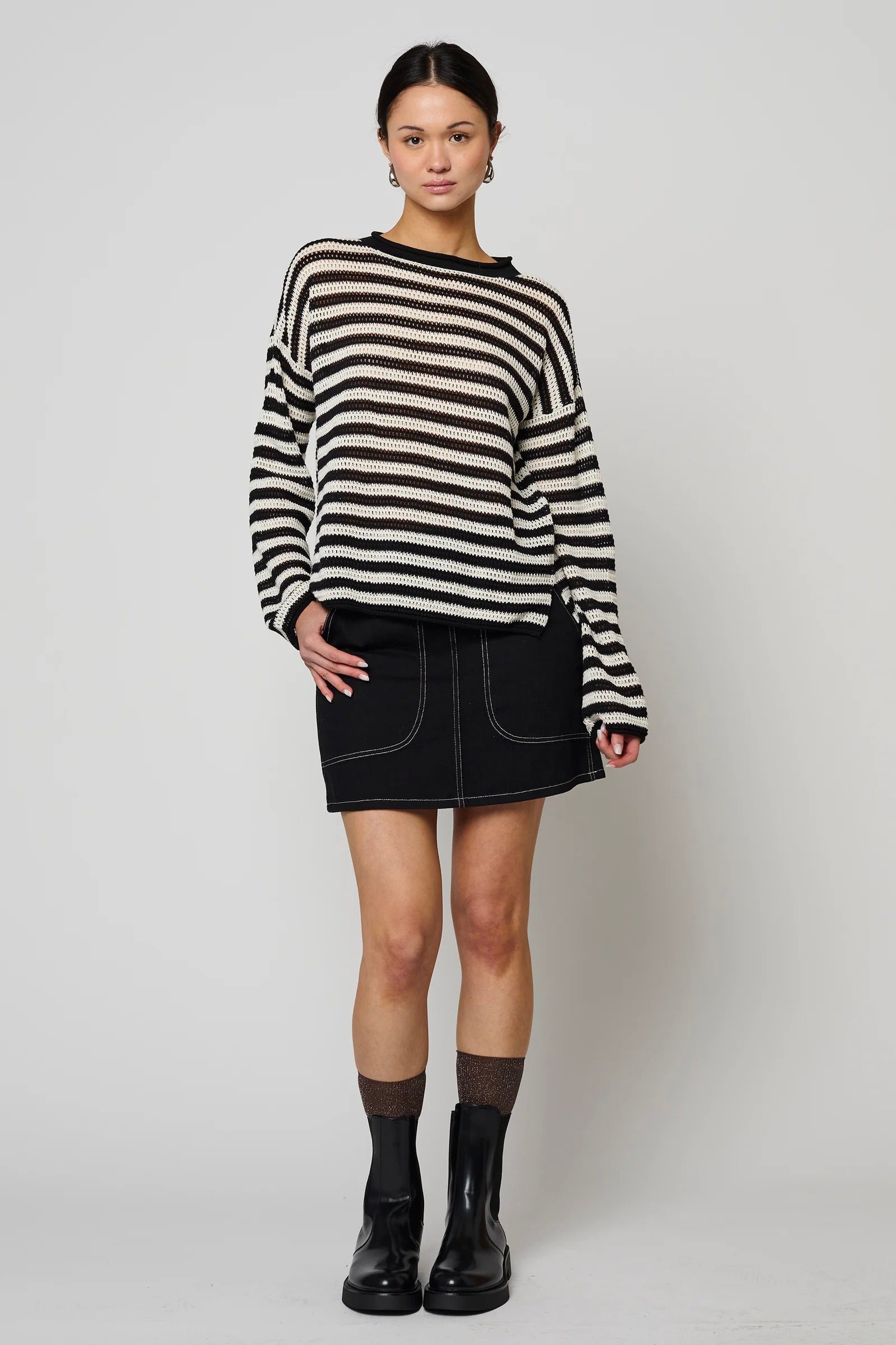 Atelier Leilani Sweater / Openwork Stripe