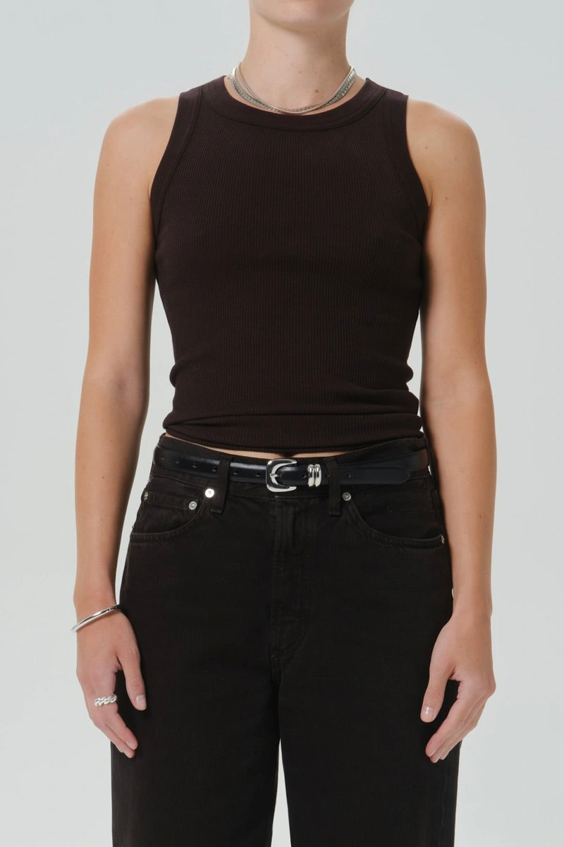Isabel Rib Tank / Chocolate