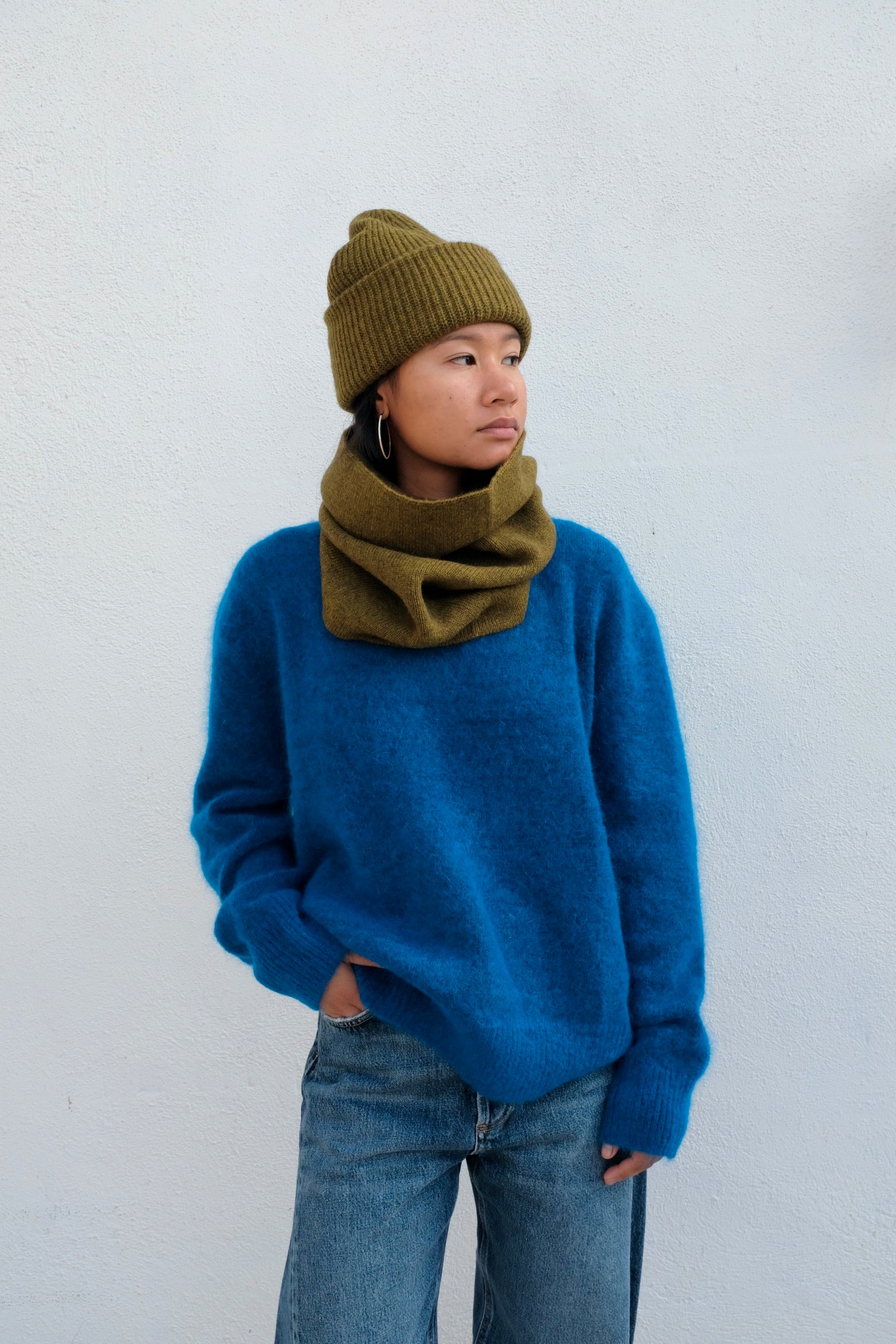 Ali Golden Oversize Mohair Pullover / Teal