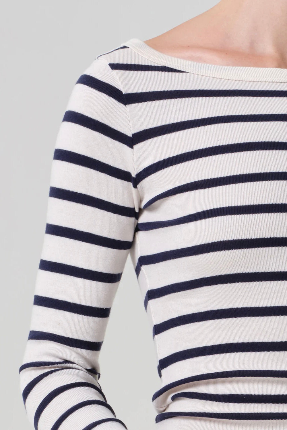 COH Boat Neck Slim Tee / Azure Stripe