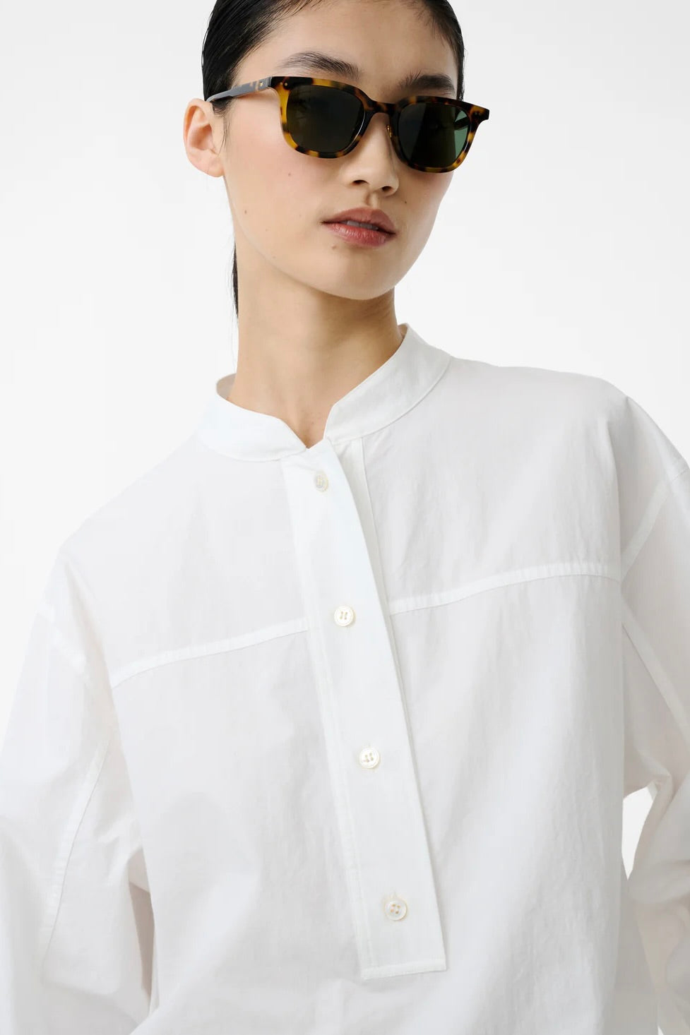 Studio Nicholson Vega Half Placket Shirt / Optic White