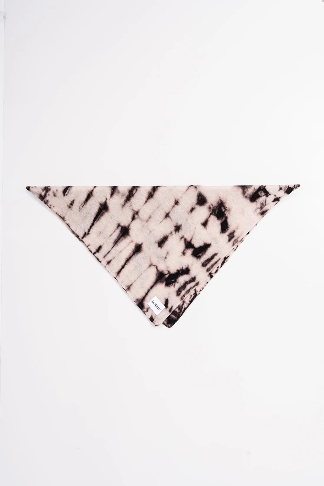 Dinadi Merino Shibori Scarf / Espresso Brown