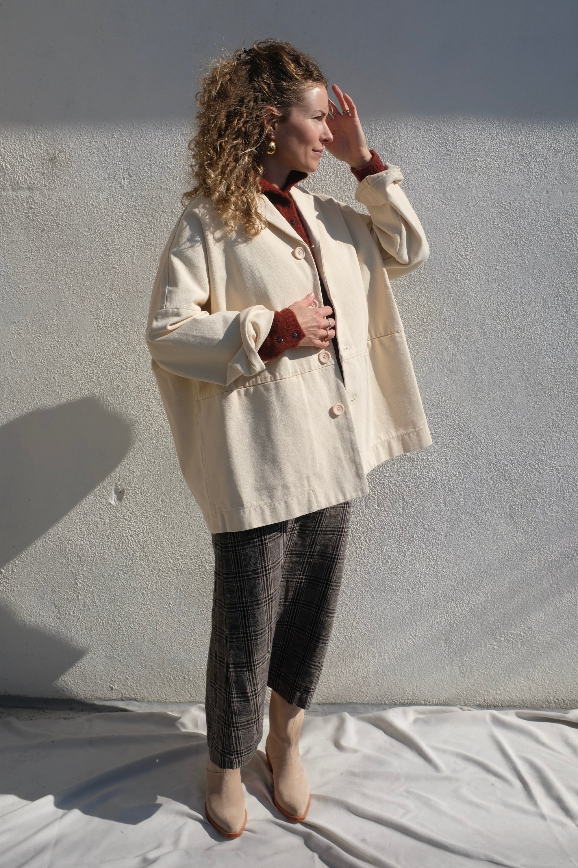Oversized Blazer / Antique White