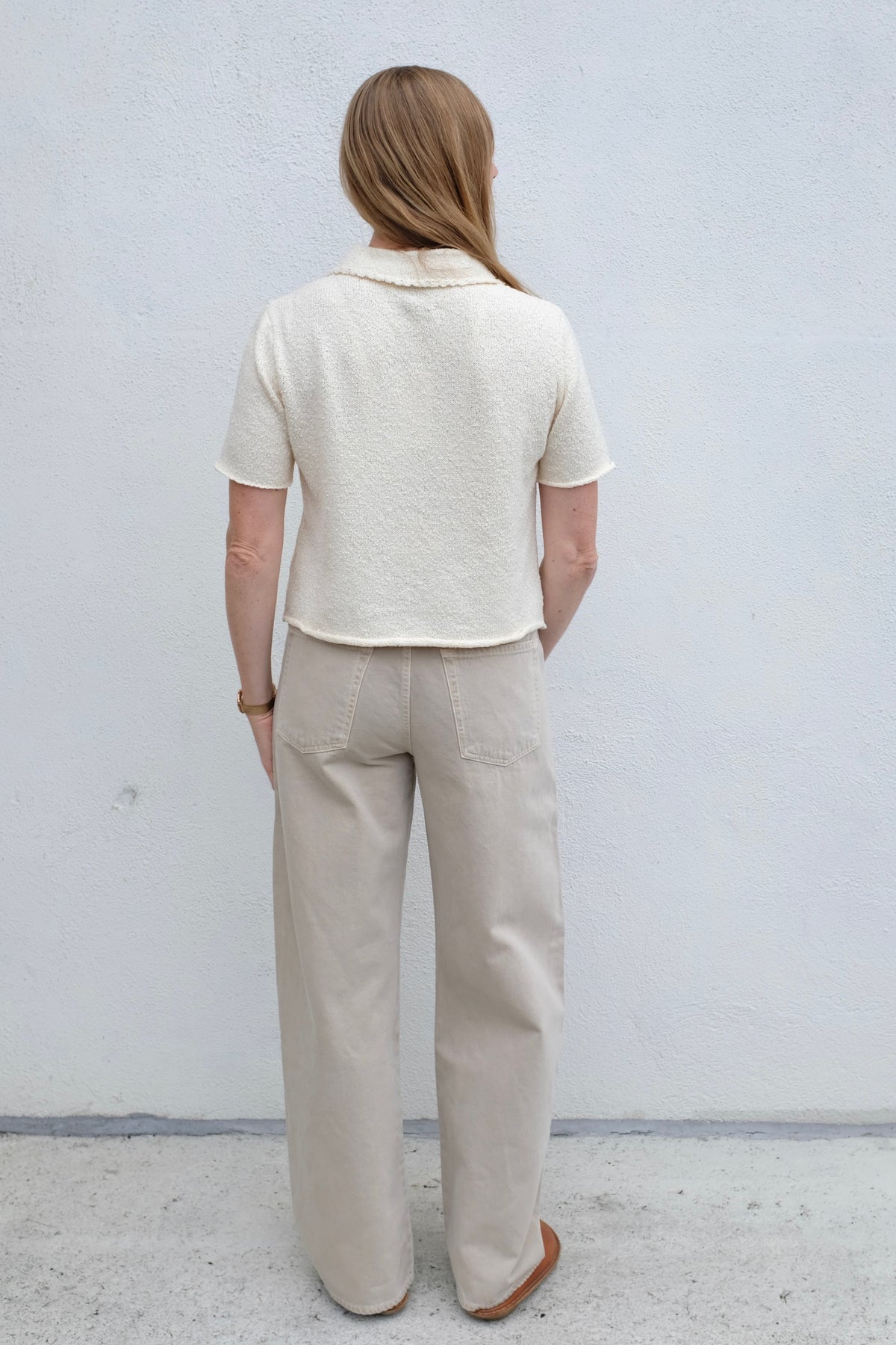 Shaina Mote Lace Collar Tee / Natural