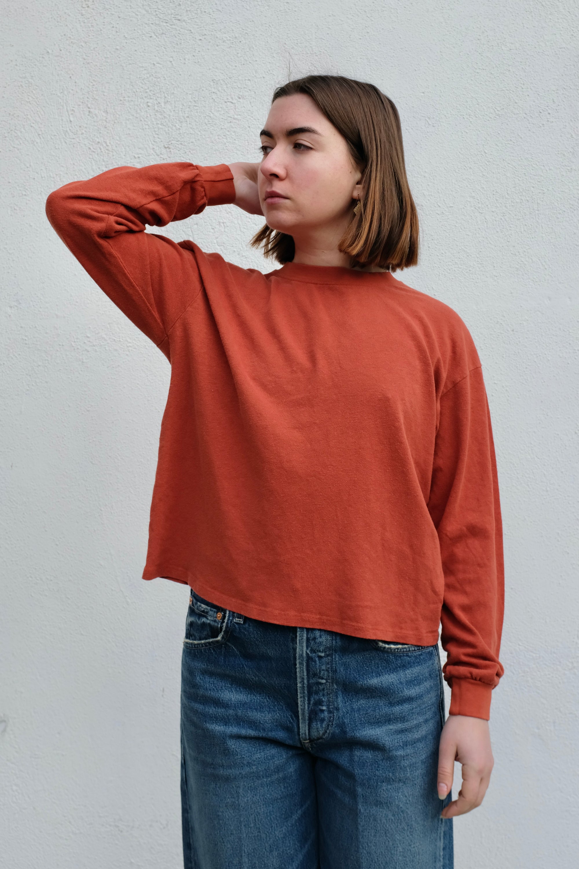 Jungmaven Cropped Long Sleeve Tee / Rooibos Tea