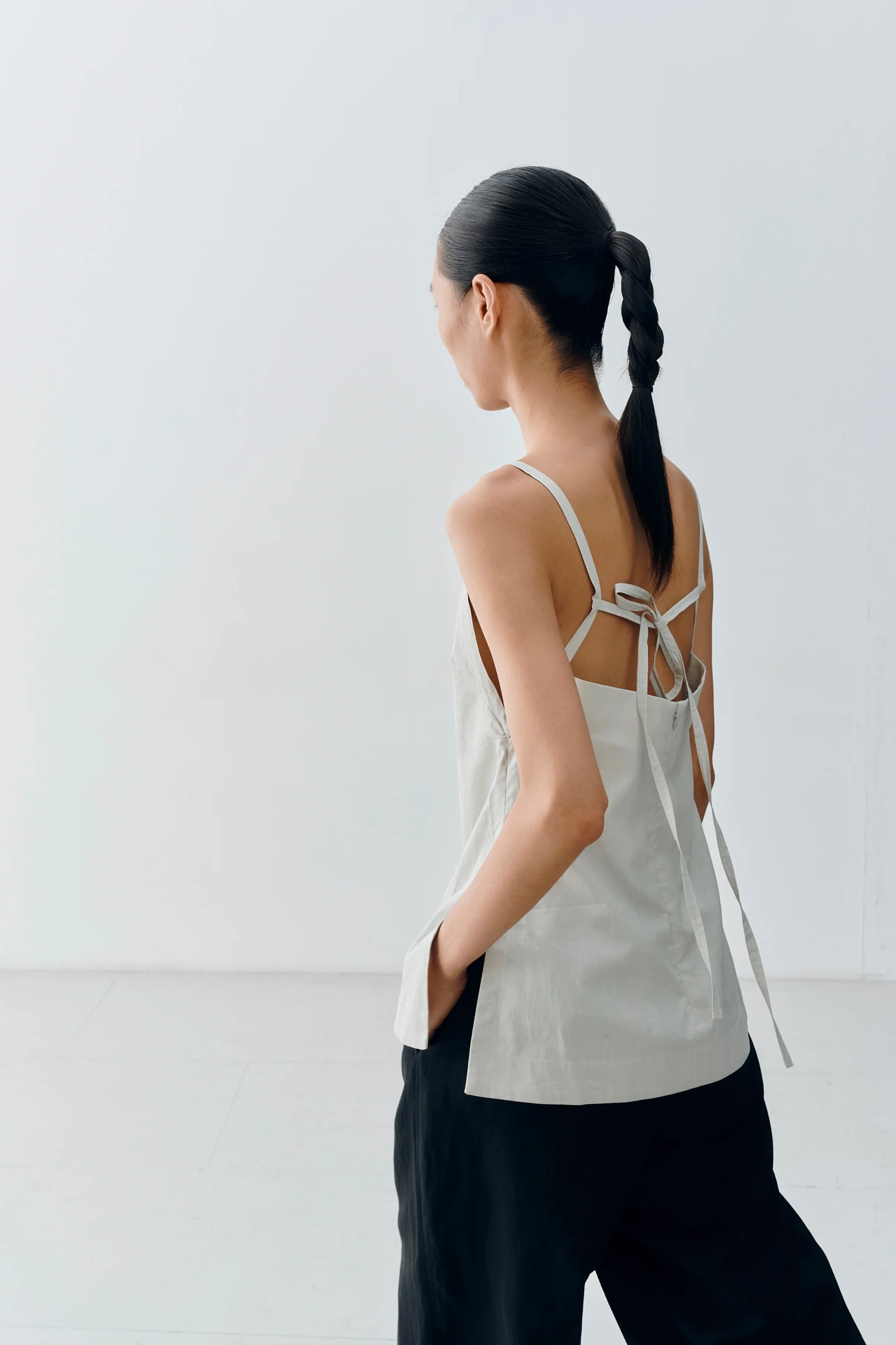 Studio Nicholson Raddle Apron Top / Bone