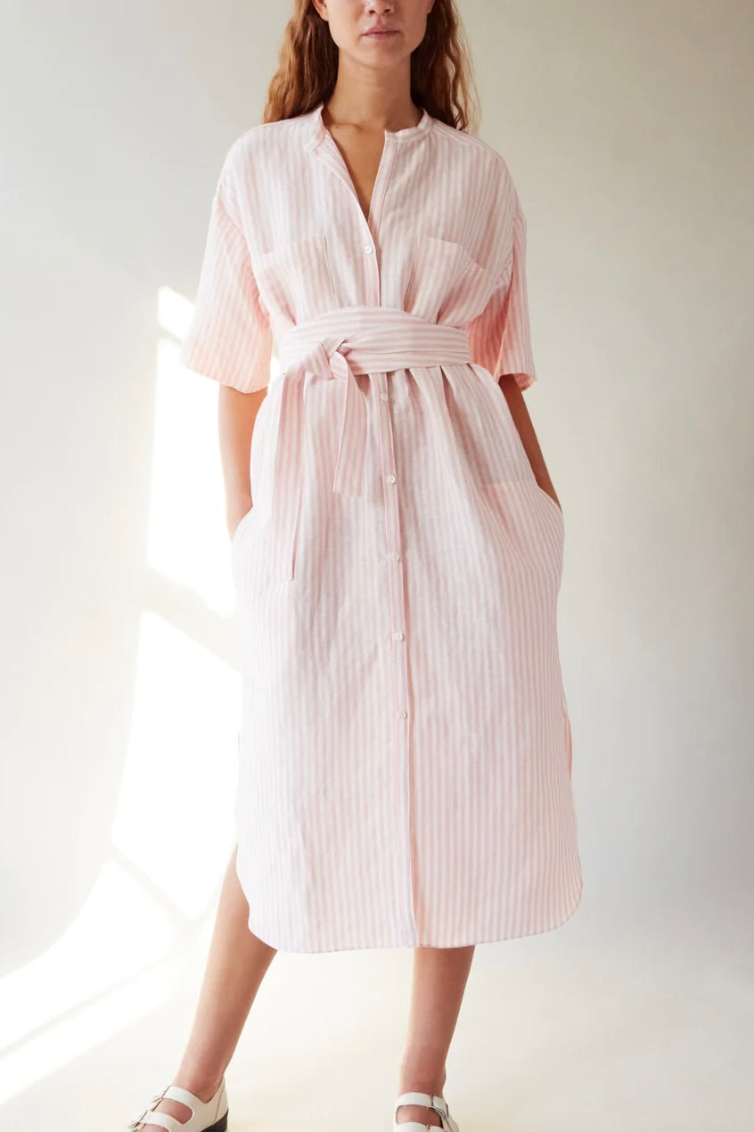 Caron Callahan Kalloni Dress / Pink Stripe