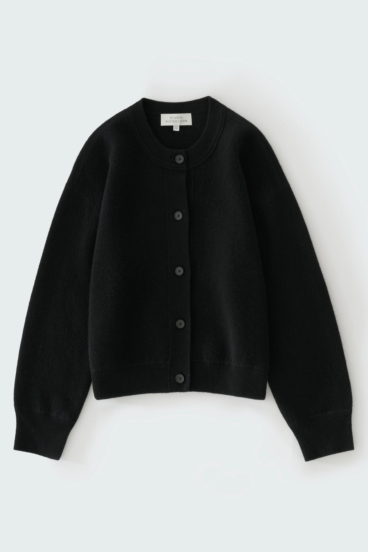Arvine Double Knit Cashmere Cardigan / Black