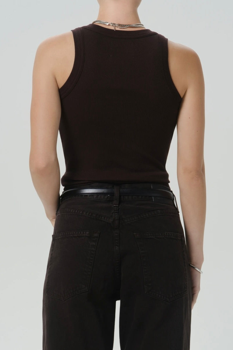 Isabel Rib Tank / Chocolate