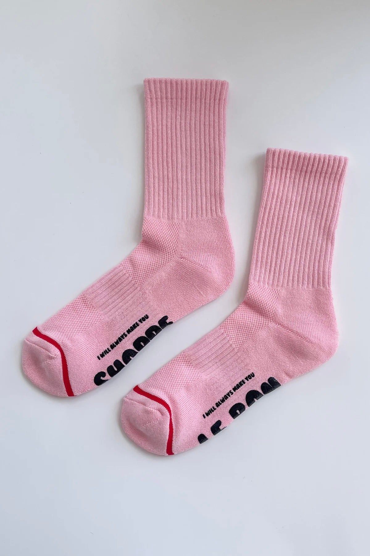 Le Bon Shoppe Hugger Socks / Pink Black