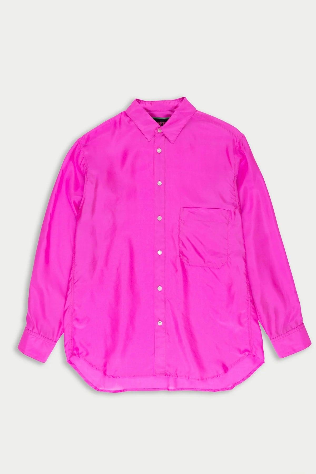 la fetiche Nico Silk Blouse / Neon Pink