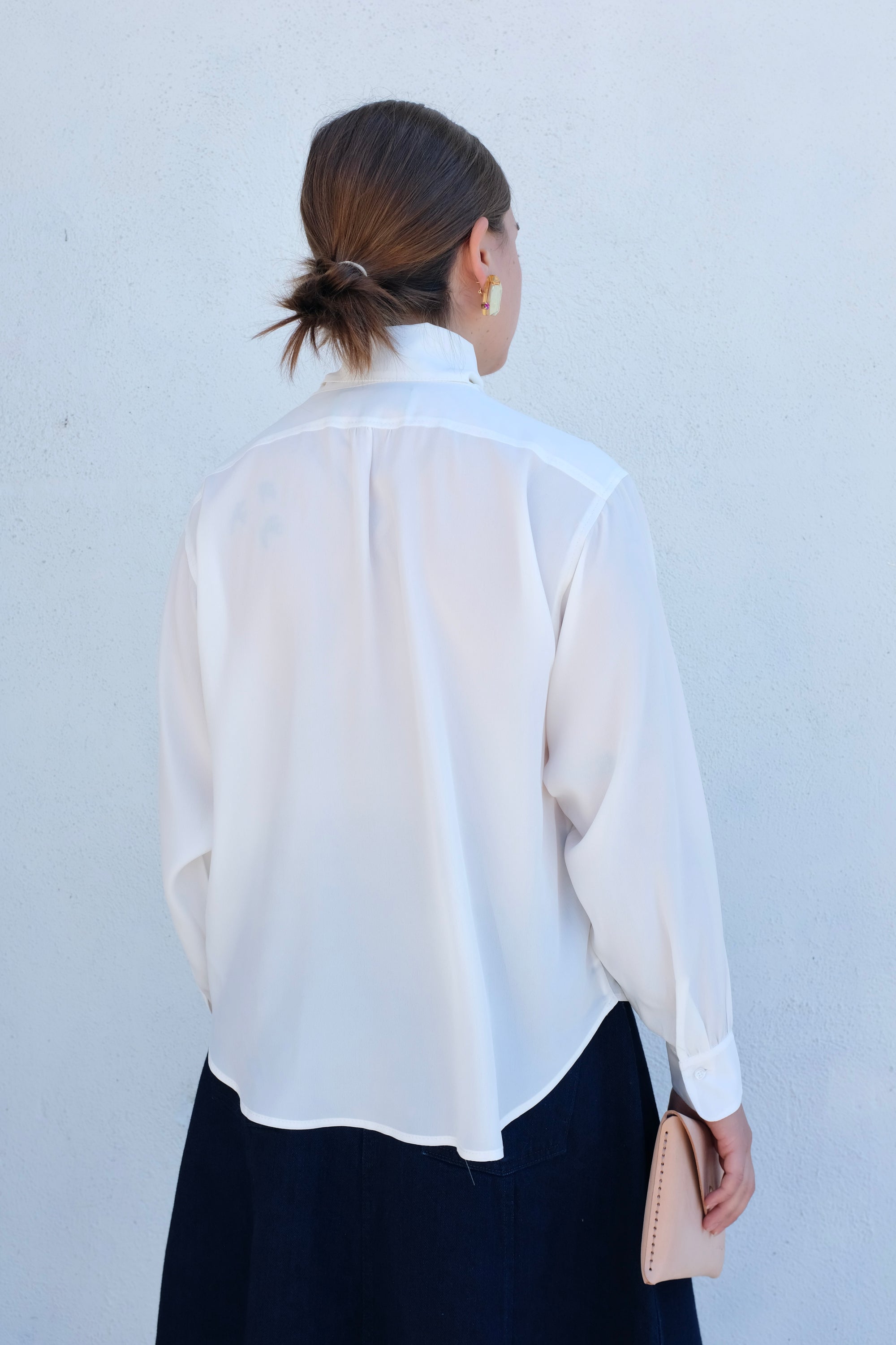 La Fetiche Nusch Tie Neck Blouse / Ecru