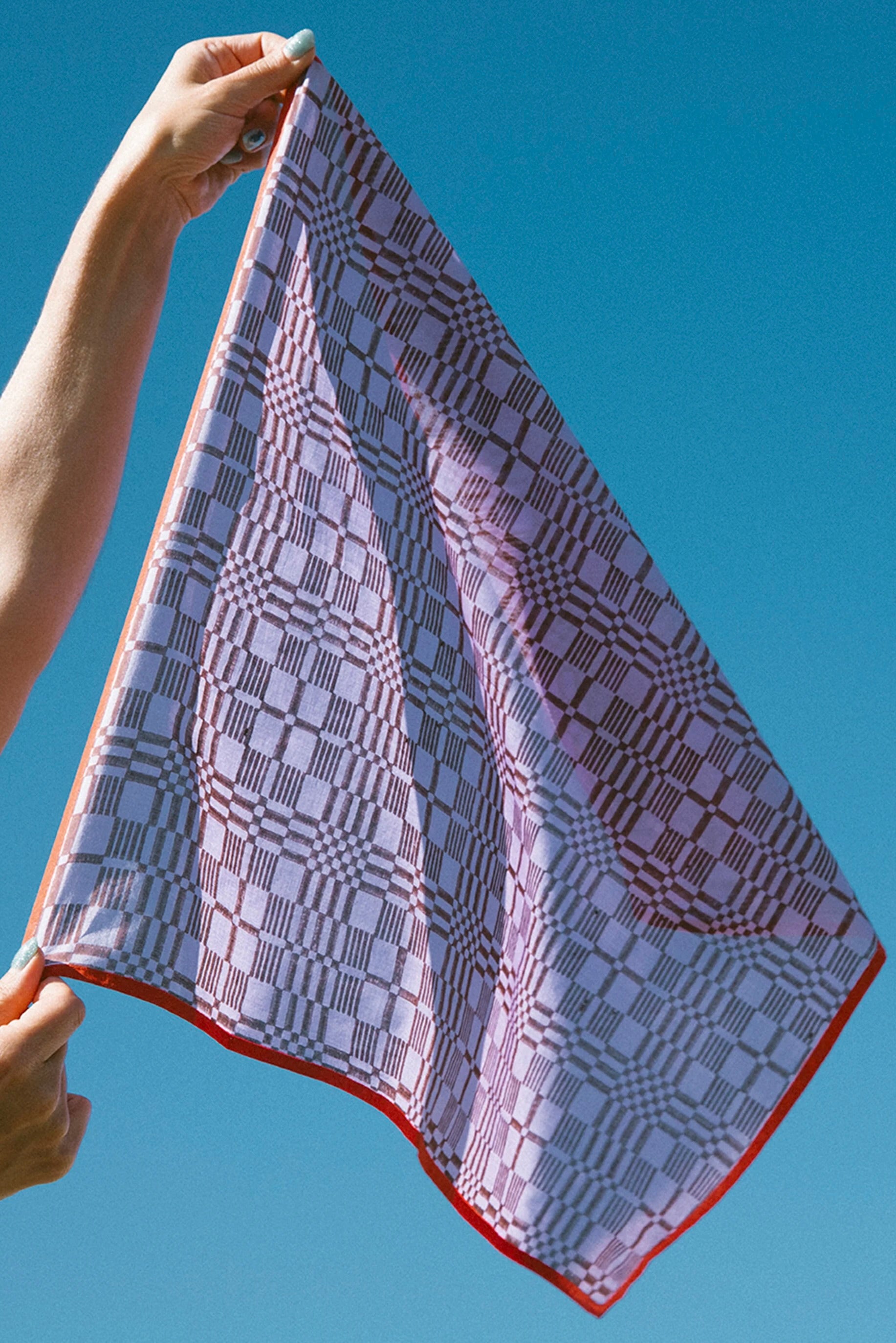 Block Shop Windowpane Bandana / Orchid