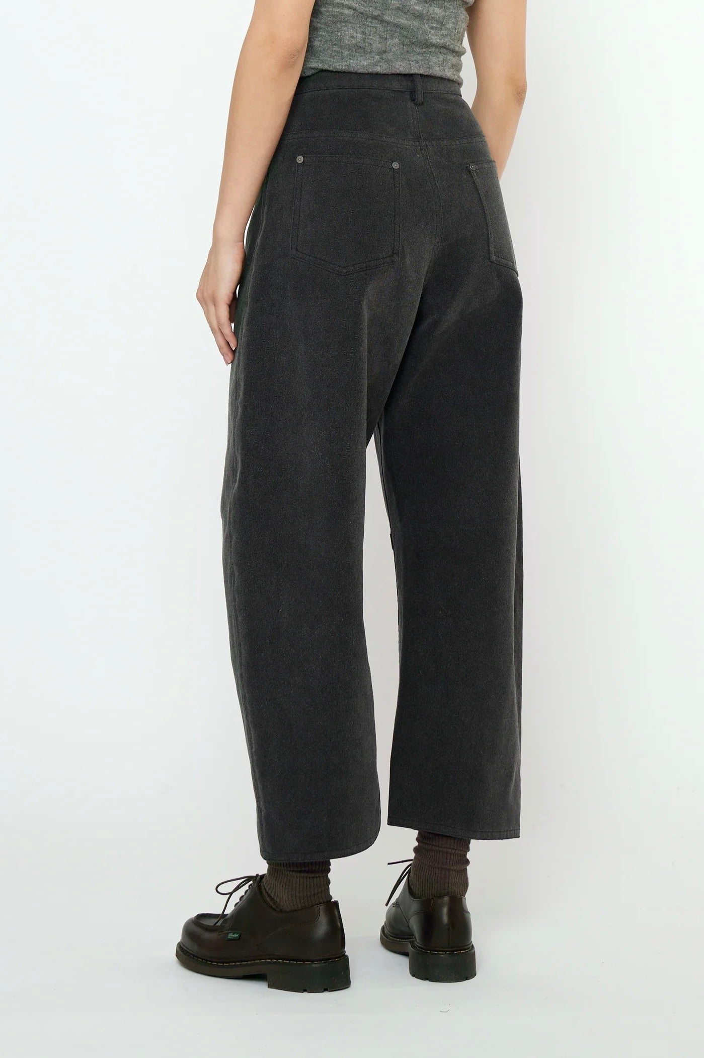 7115 by Szeki Curve Legged Work Trouser / Washed Black