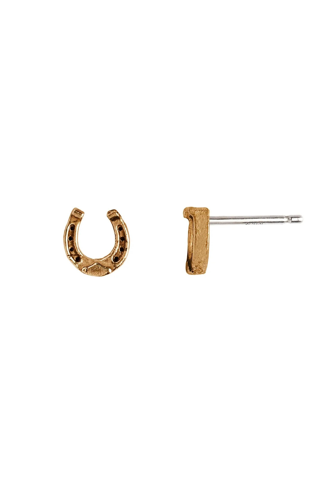 Pyrrah Horseshoe Stud Earrings / Bronze