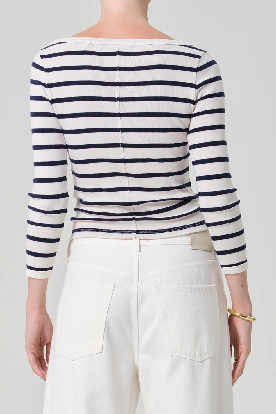 COH Boat Neck Slim Tee / Azure Stripe
