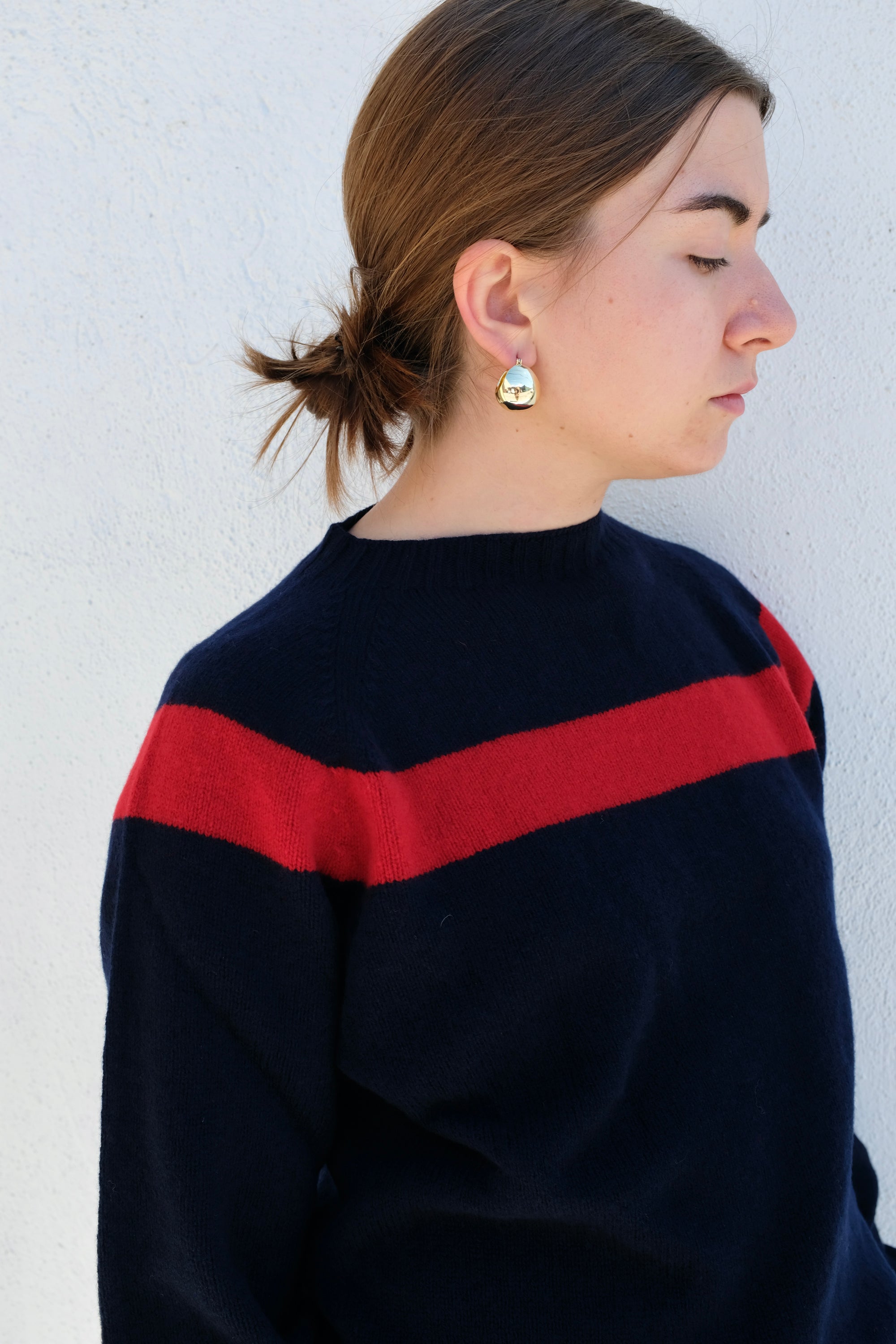 La Fetiche Ossie Sweater / Navy + Red