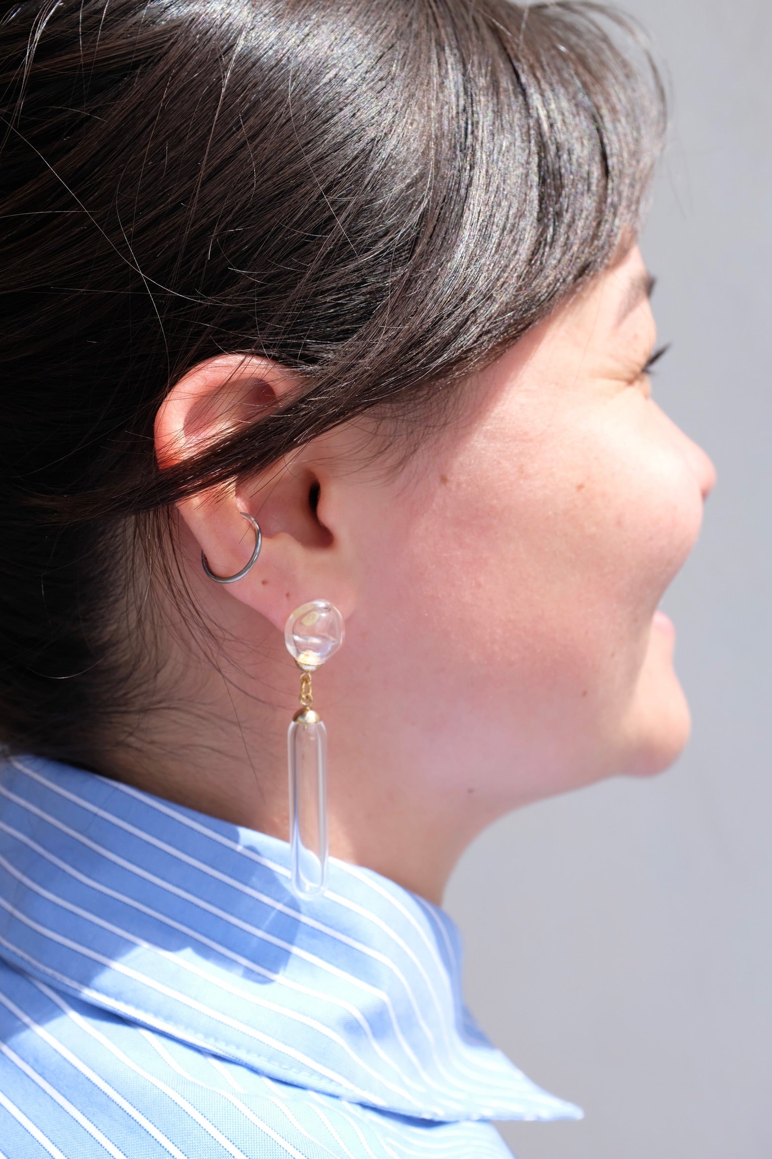 Levens Small Bambu Earrings / Clear