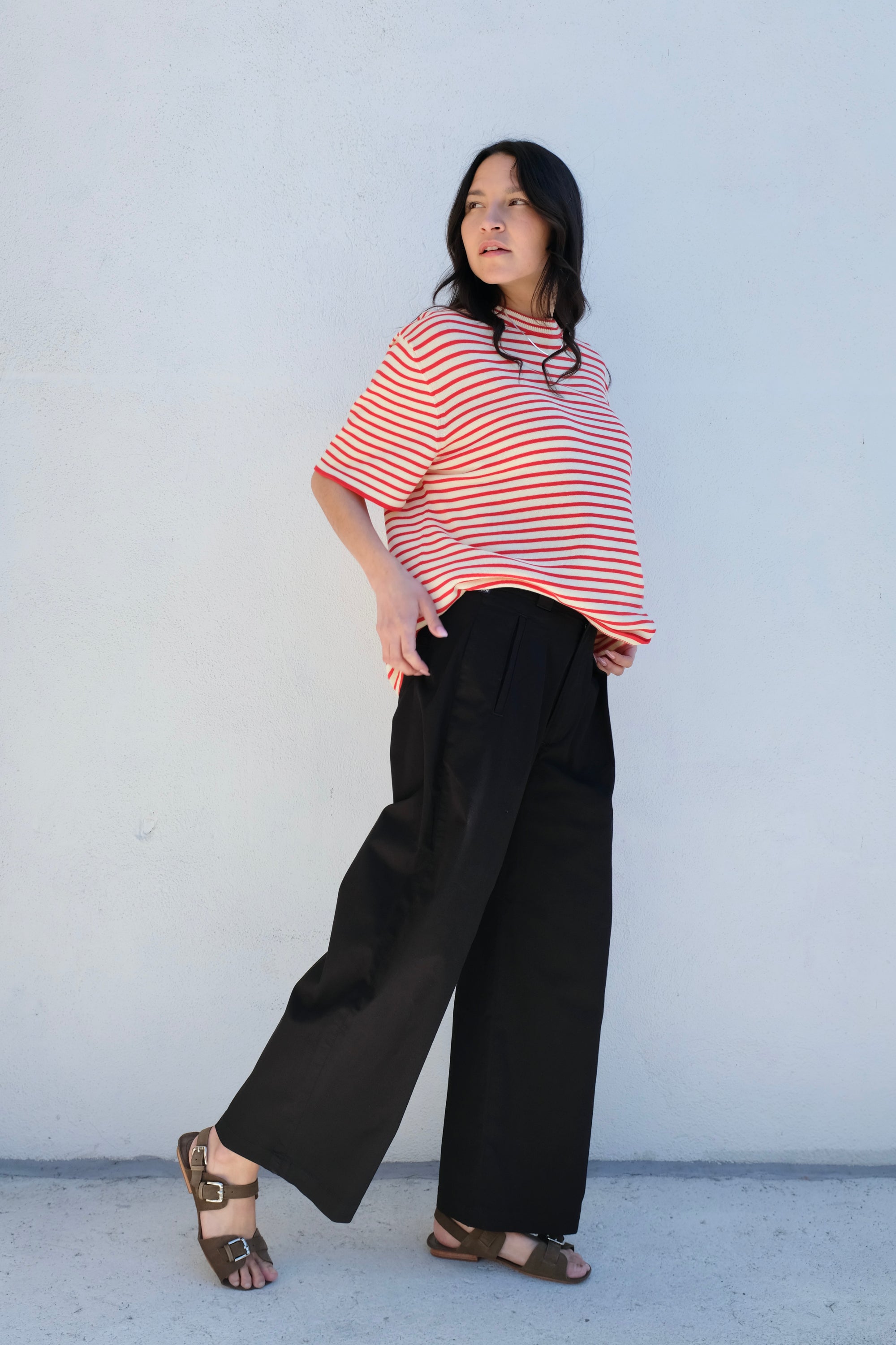 Citizens of Humanity Cara Crop Pleated Trouser / Black