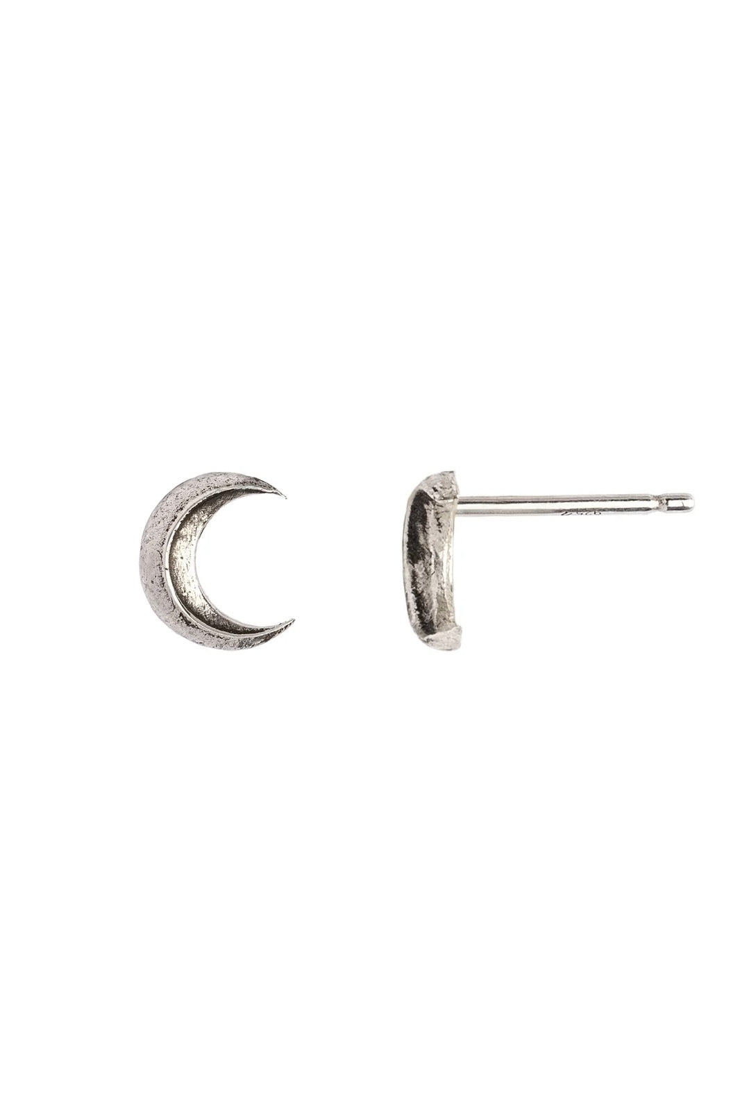 Pyrrah Crescent Moon Stud / Sterling Silver