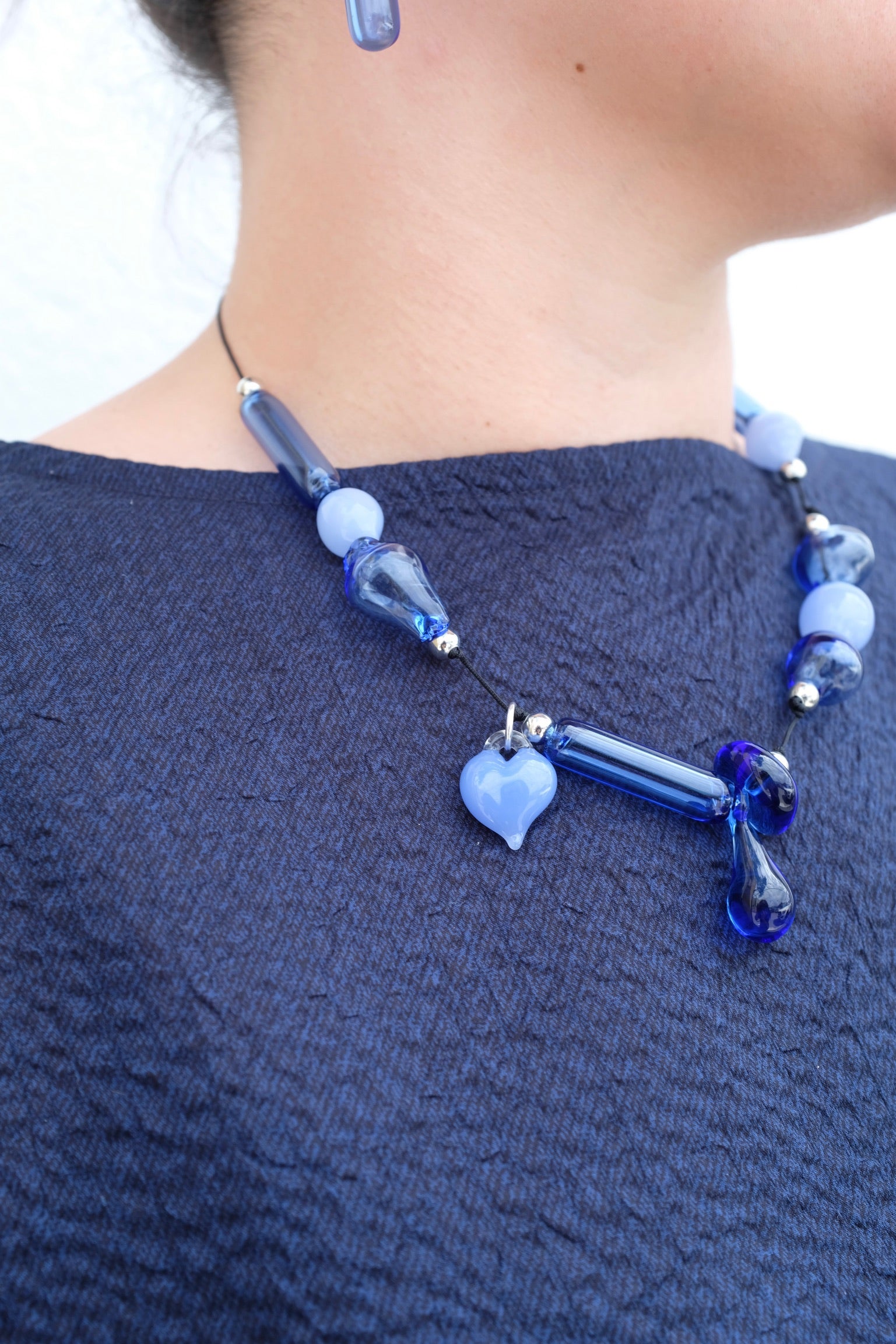 LevensMulti Bubble Cord Necklace / Blue