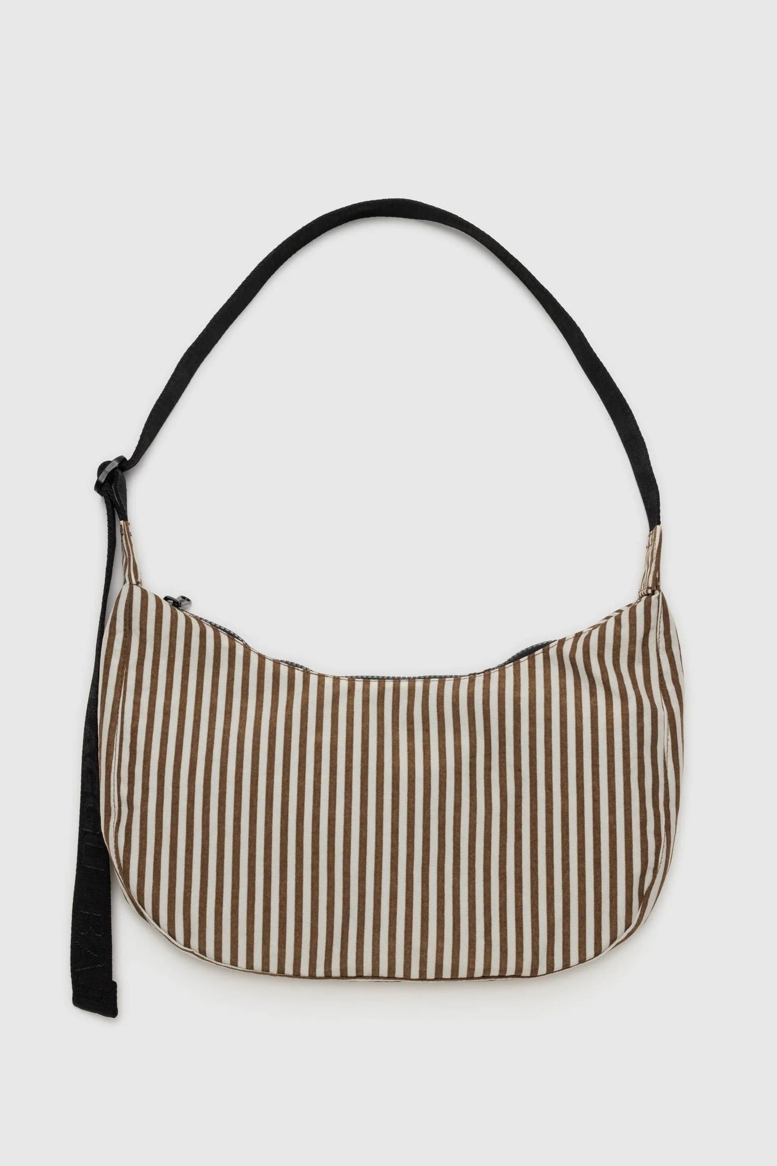 Baggu Medium Nylon Crescent Bag / Brown Stripe