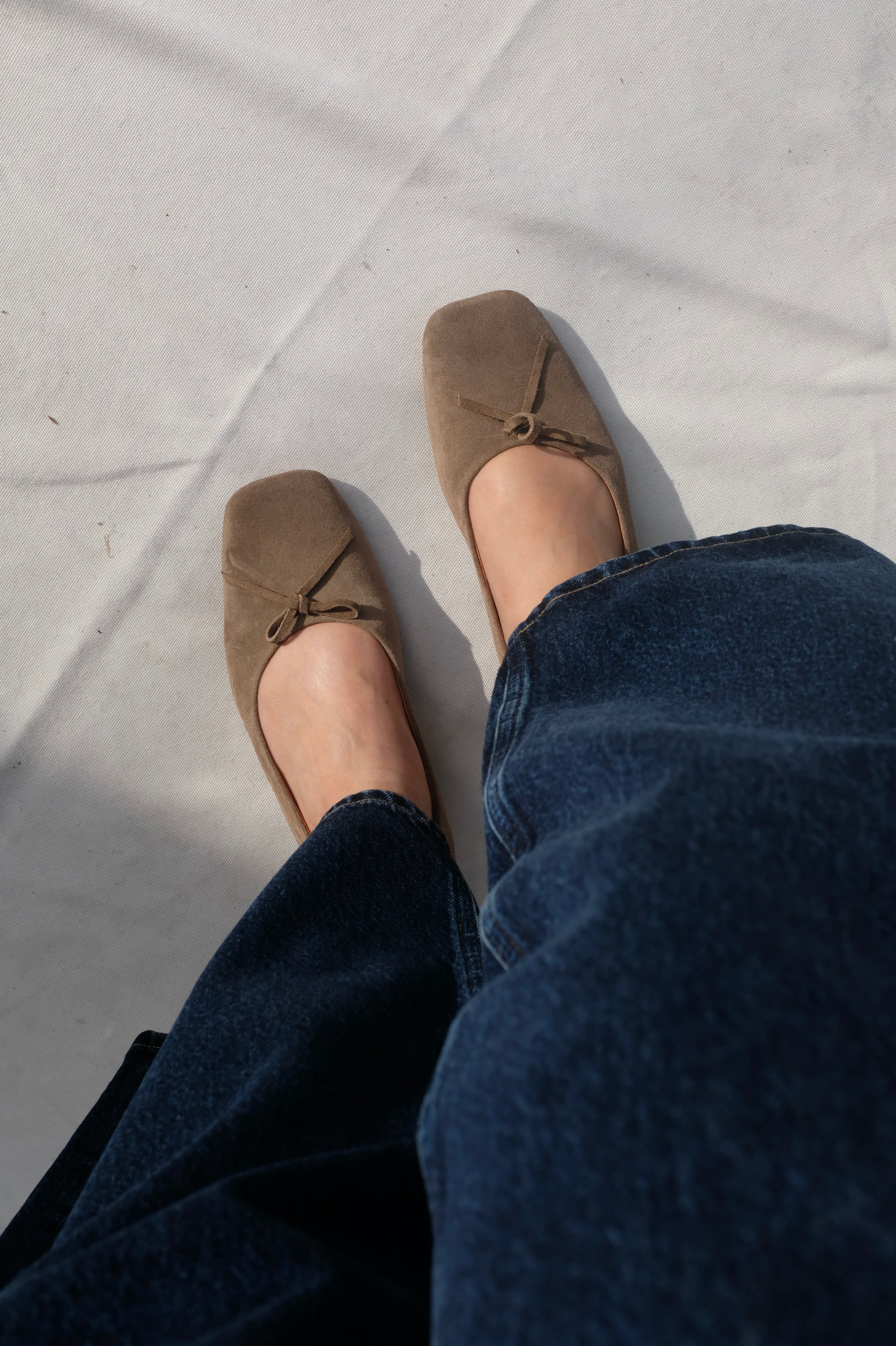 Either/Or Demi Ballet Flat / Moss Suede