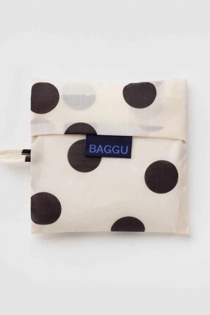 Standard Baggu / Cream + Black Polka Dot