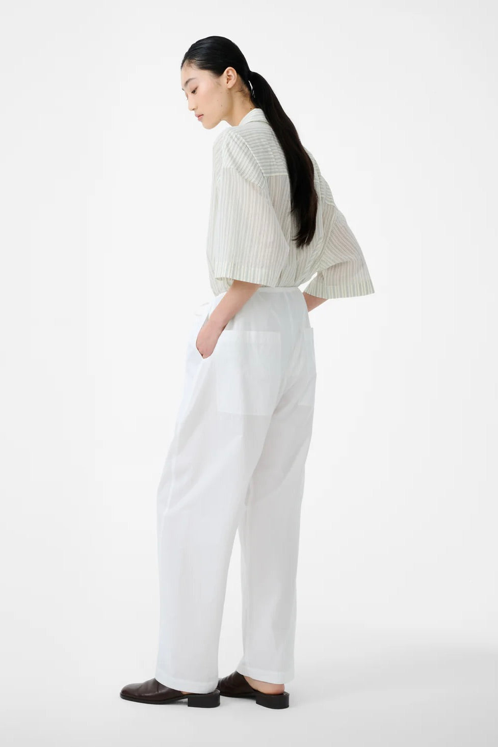 Studio Nicholson Merle Short Sleeve Shirt / Parchment