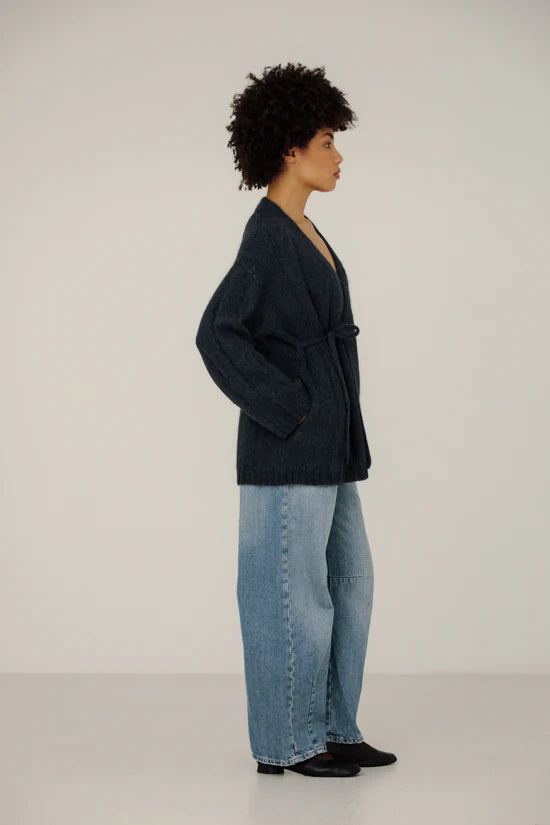 Bare Knitwear Roan Wrap Cardigan / Denim