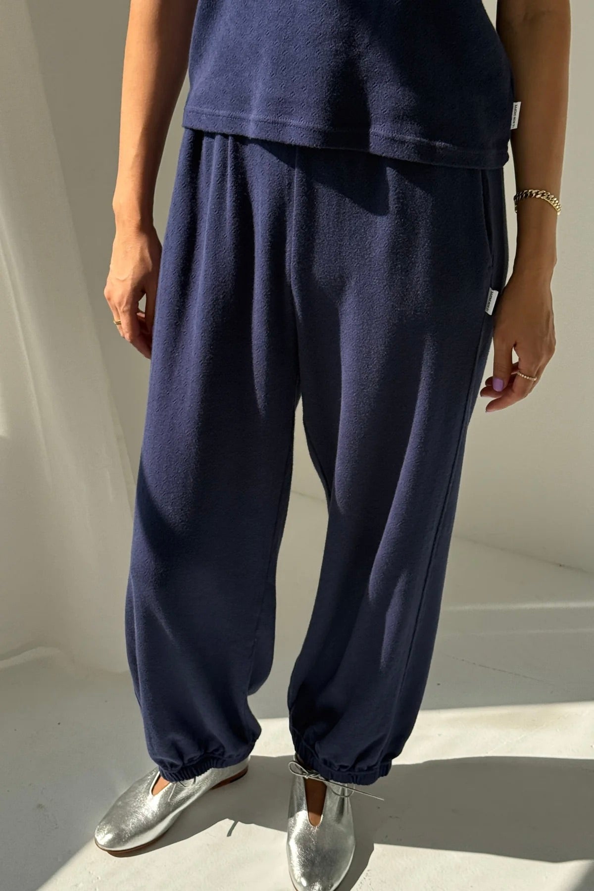 Le Bon Shoppe Pointelle Balloon Pants / Navy