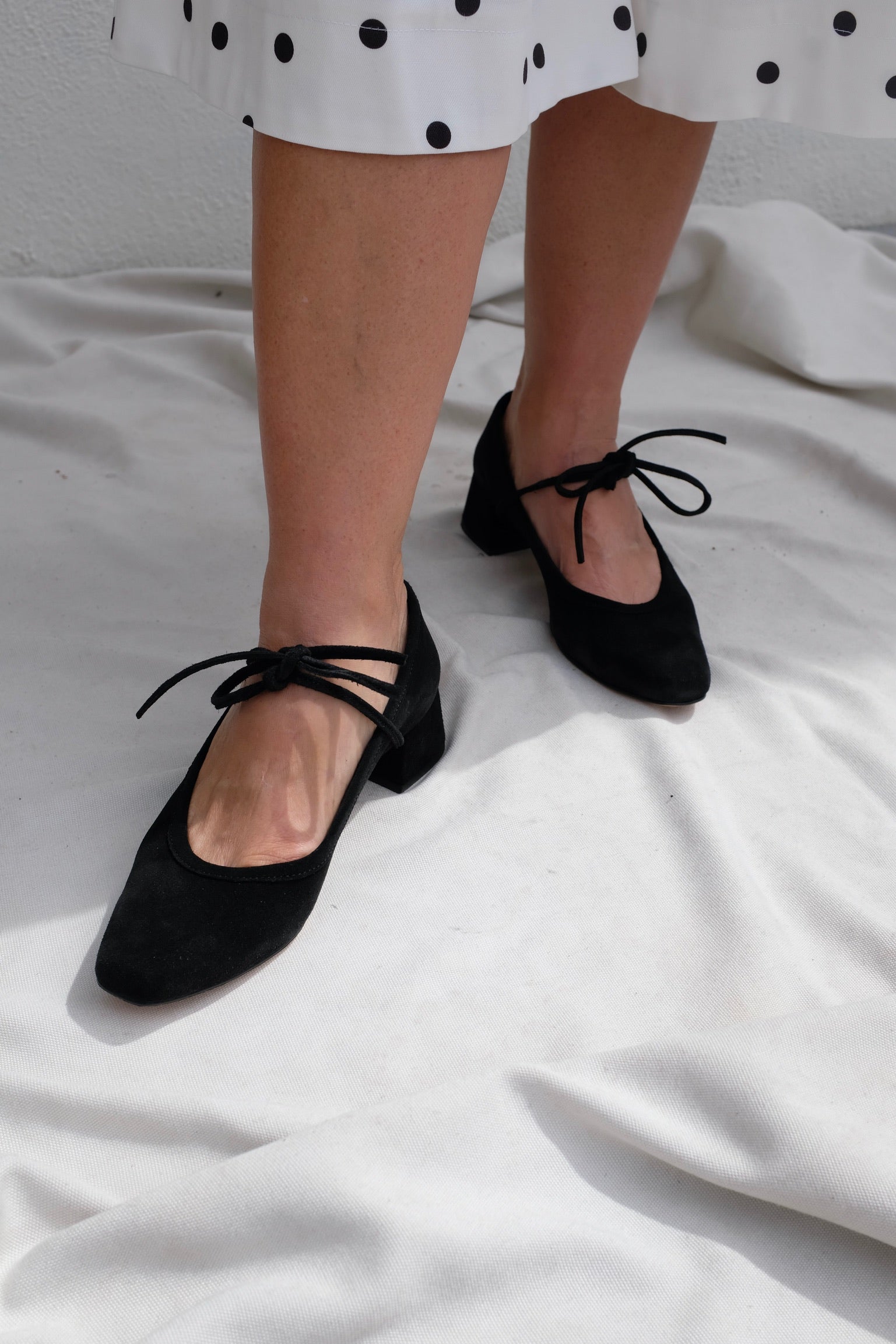 Heeled Ballet / Black Suede