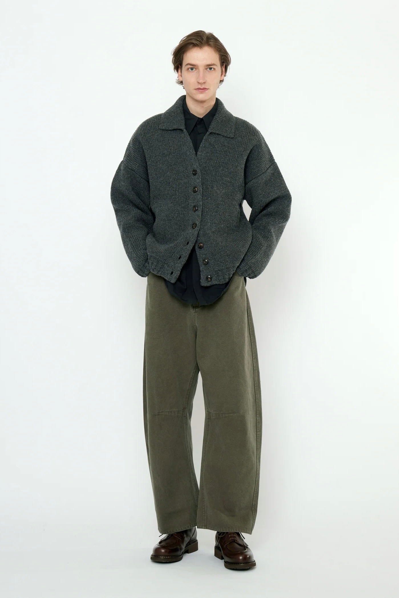 7115 by Szeki Curve Legged Work Trouser / Washed Olive