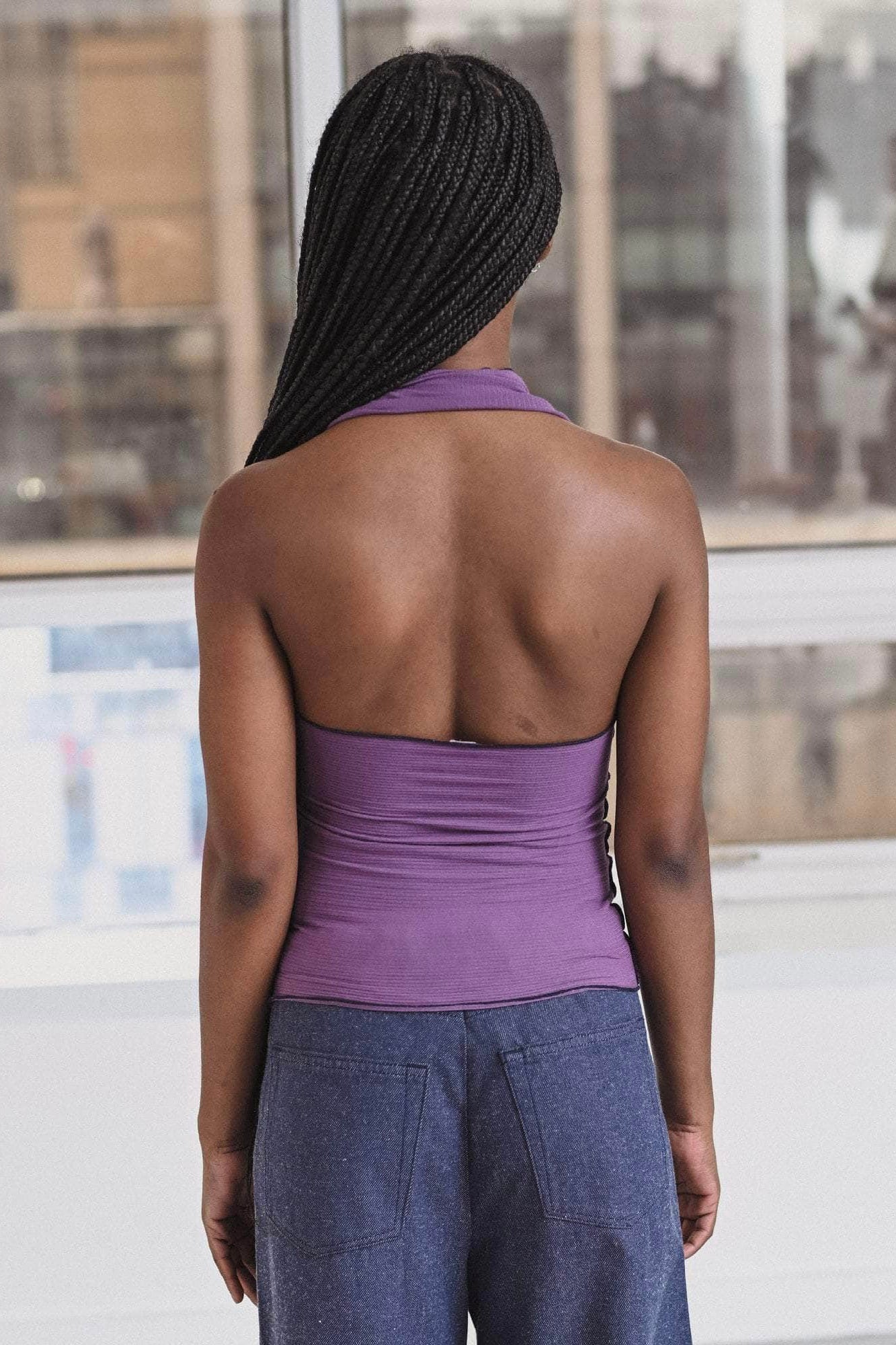 Baserange Cinder Halter Top / Venet Purple