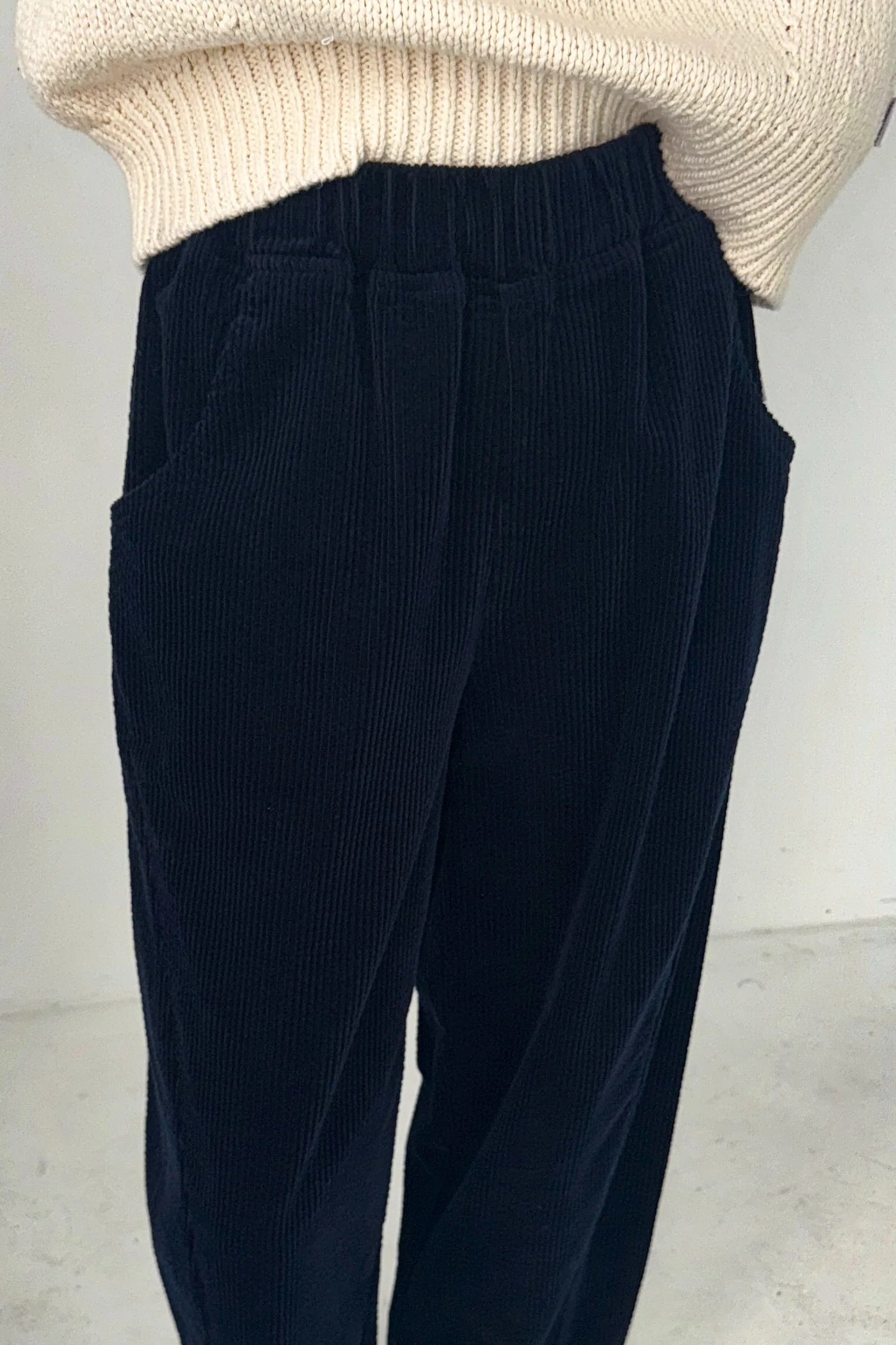 Le Bon Shoppe Soft Corduroy Arc Pants / Midnight