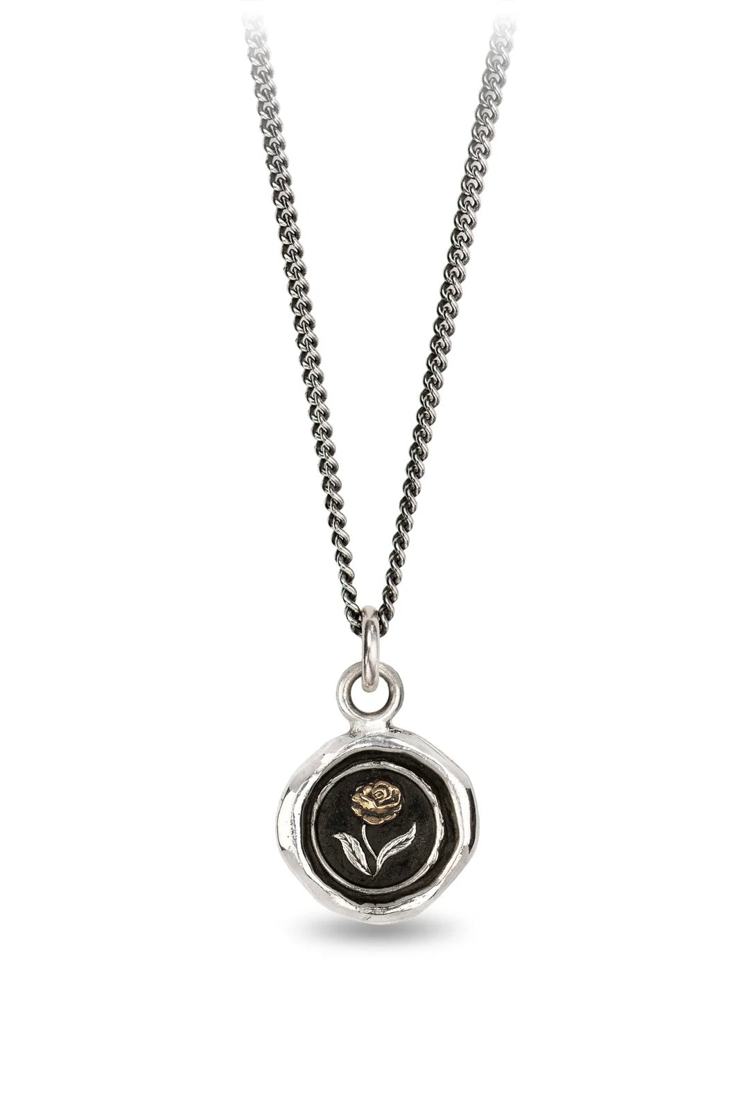 Pyrrha / Pop-Up / Fine Jewelry / Rose 14K Gold on Silver Talisman