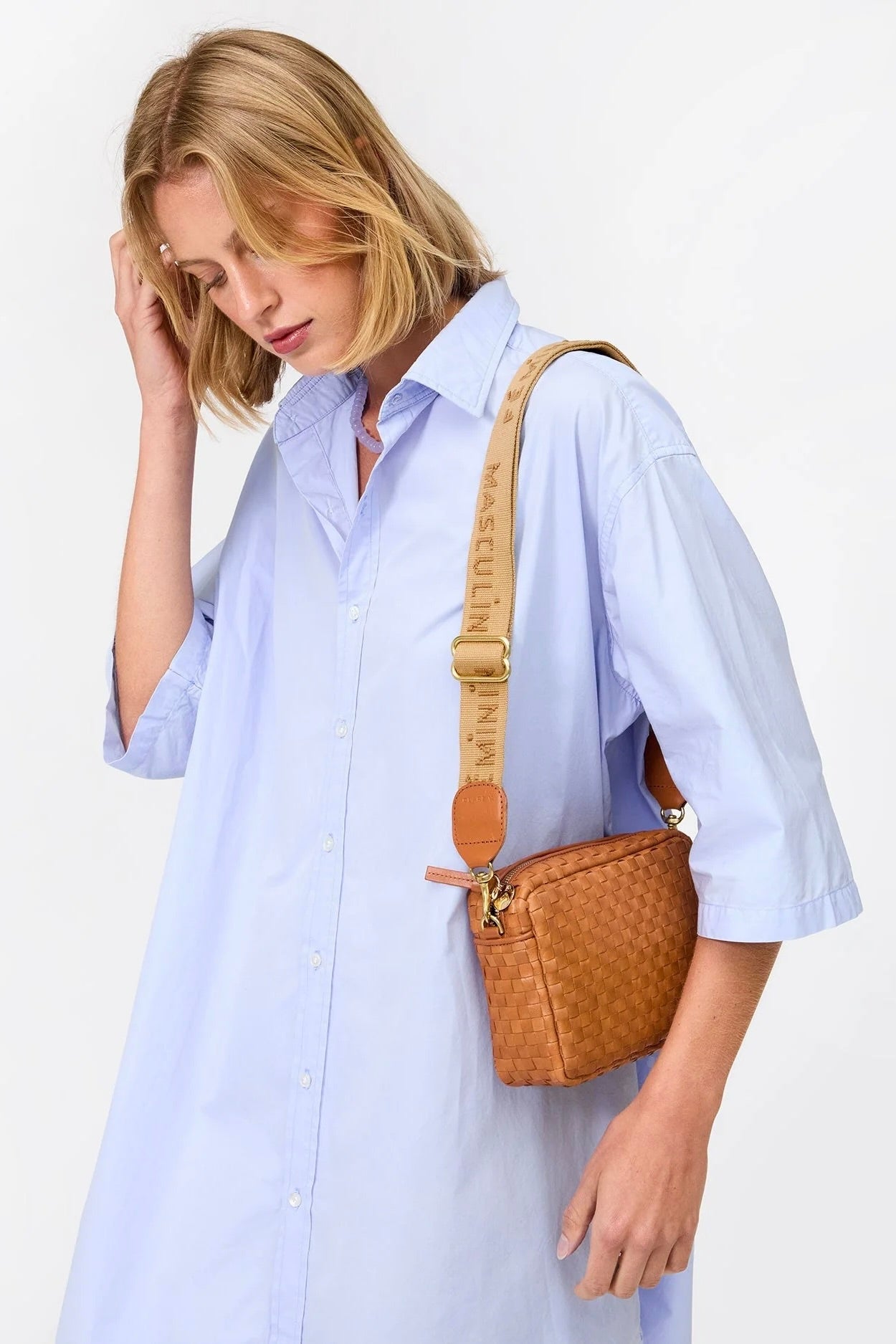 Clare V Adjustable Crossbody Strap / Khaki