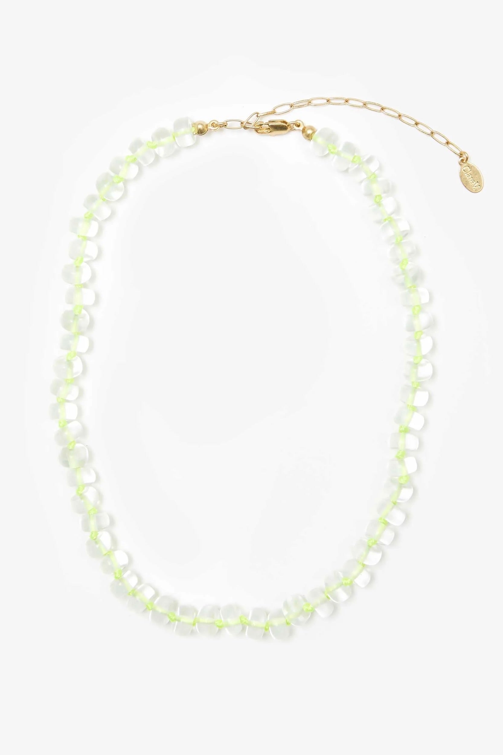 Clare V. Stone Slice Necklace / Moonstone