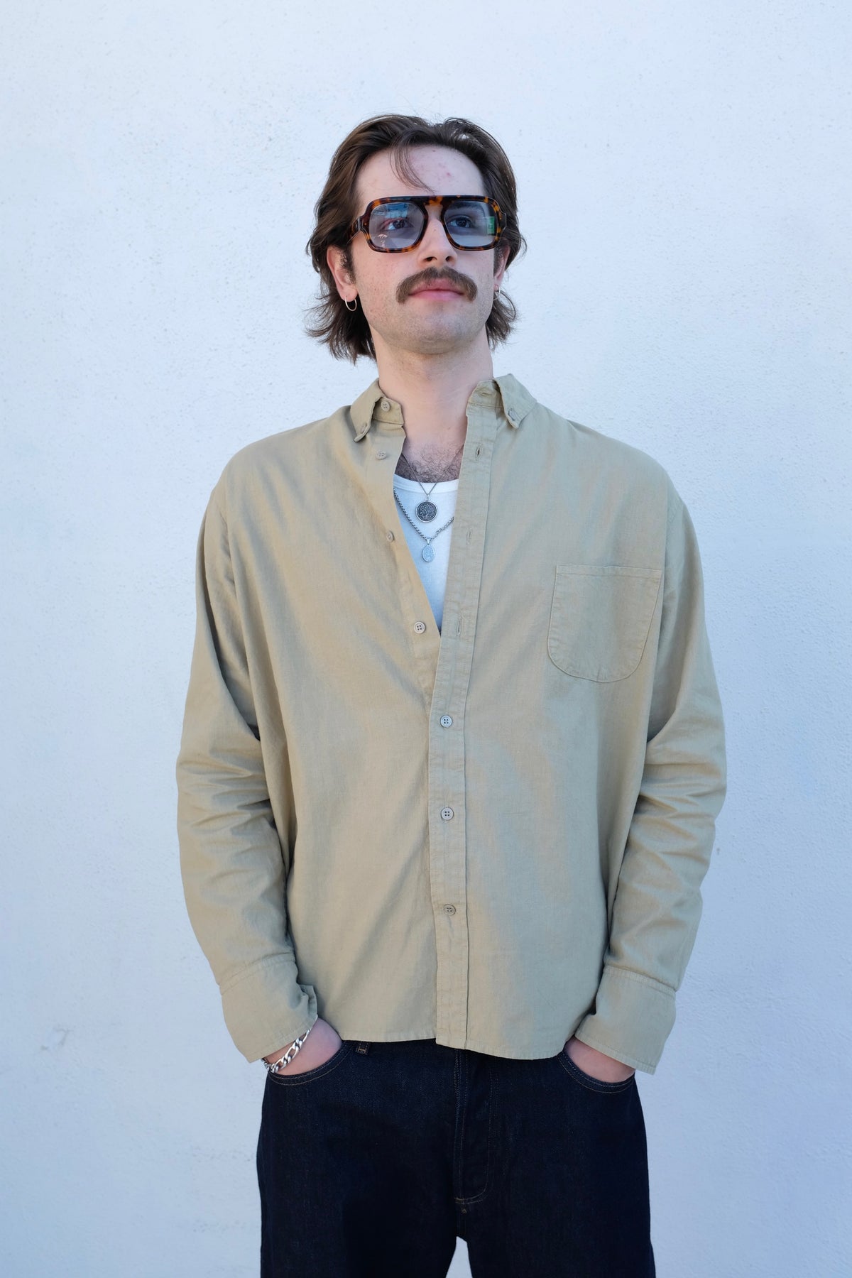 Jungmaven Catalina Button Down Shirt / Desert Khaki