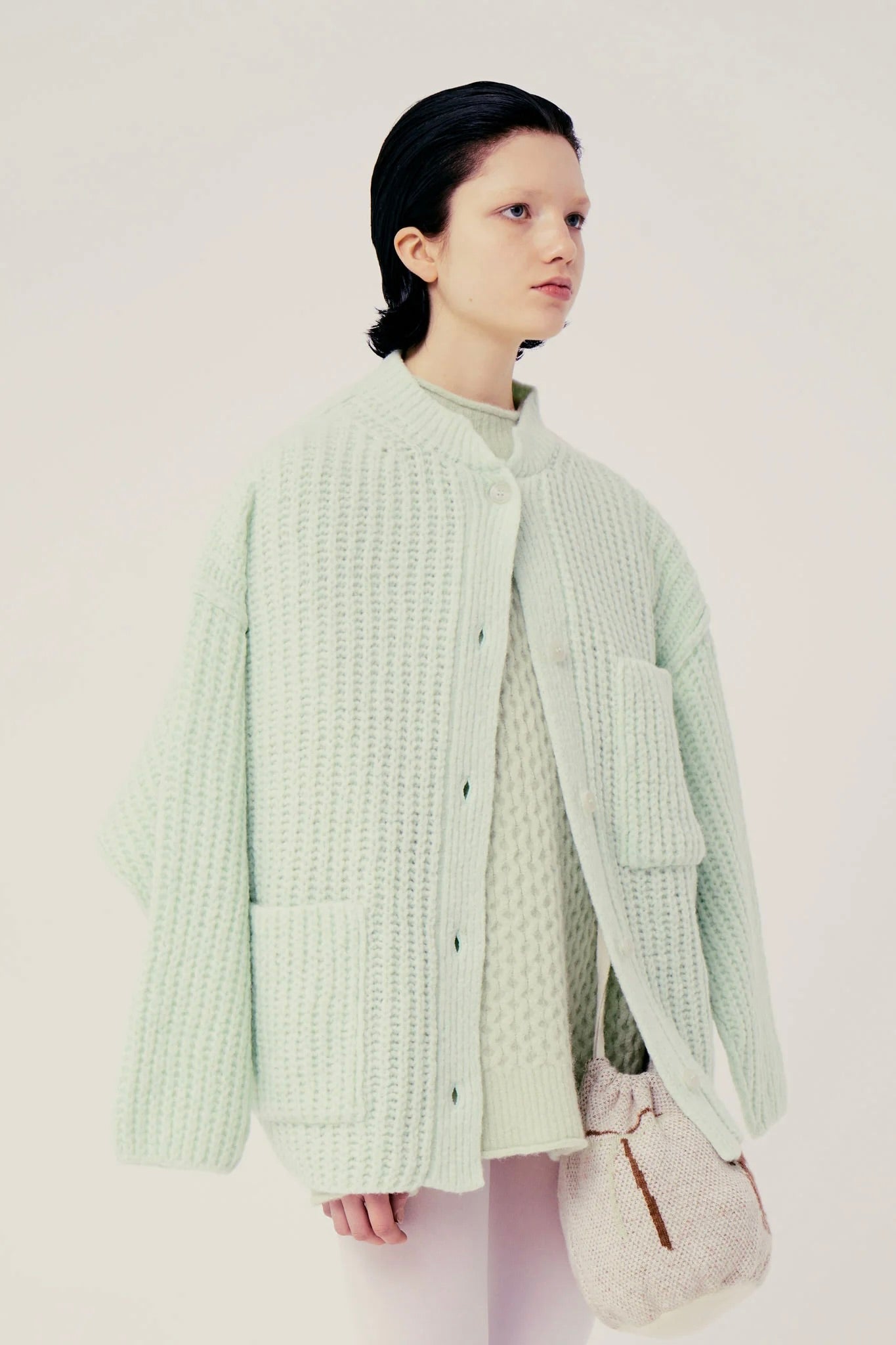 Rus Nui cardigan / Soft Green