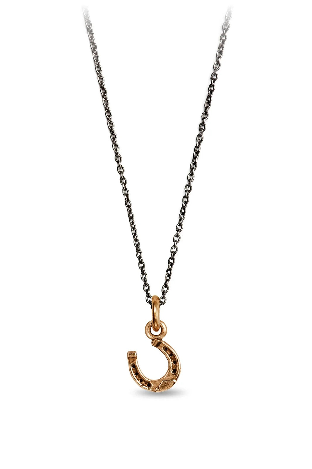 Pyrrah Horseshoe Charm Necklace / Bronze