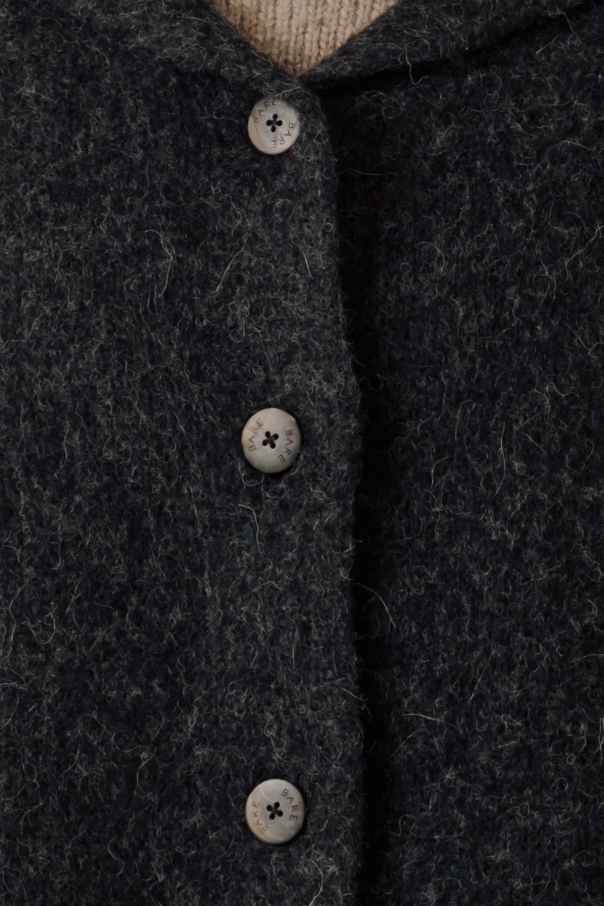 Bare Knitwear / Pop-Up / Nook Alpaca Knit Coat / Basalt