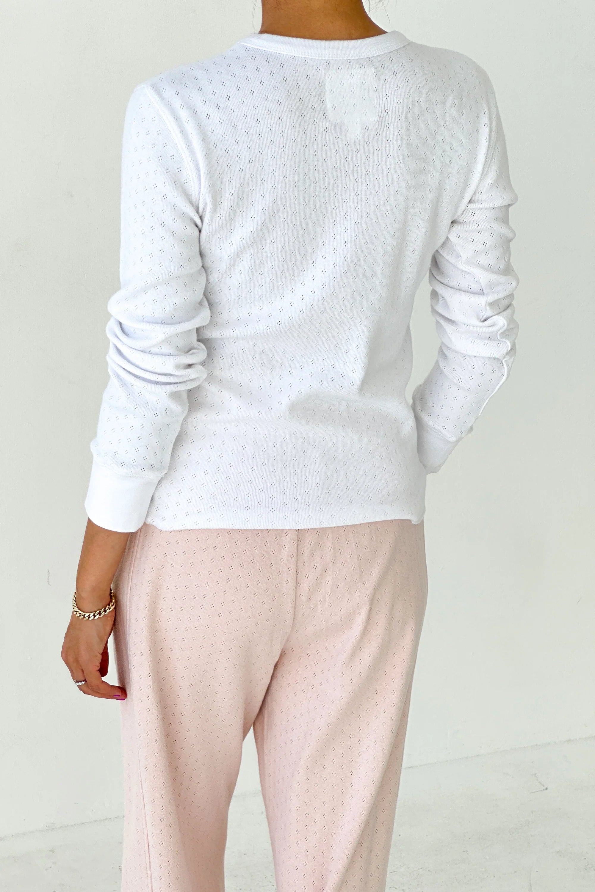 Le Bon Shoppe Pointelle Fundamental Tee / Snow White