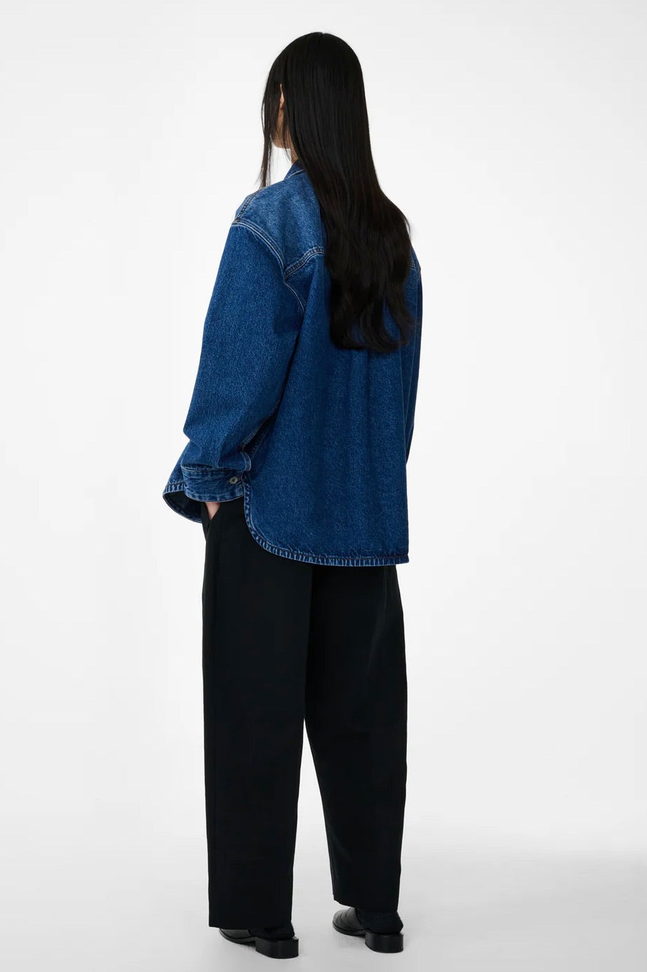 Studio Nicholson Paso Denim Shirt / Worn Wash Indigo